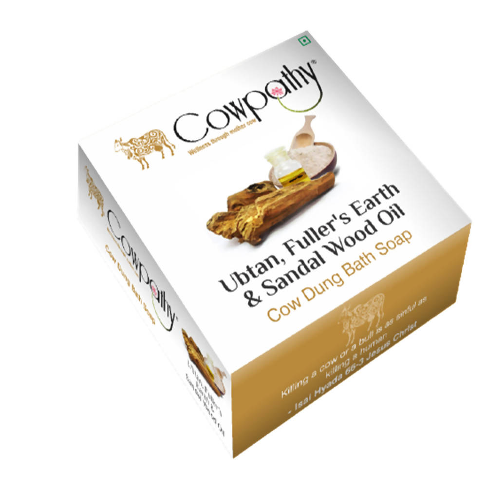 Cowpathy Ubtan, Fuller's Earth & Sandal Wood Oil Cow Dung Bath Soap (7
