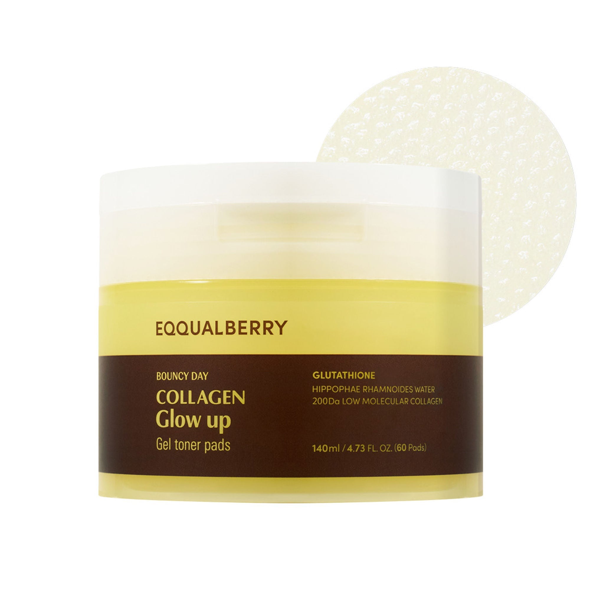 Eqqualberry Collagen Glow-Up Gel Pads – Sea Buckthorn, Brightening & Even-Toned Skin