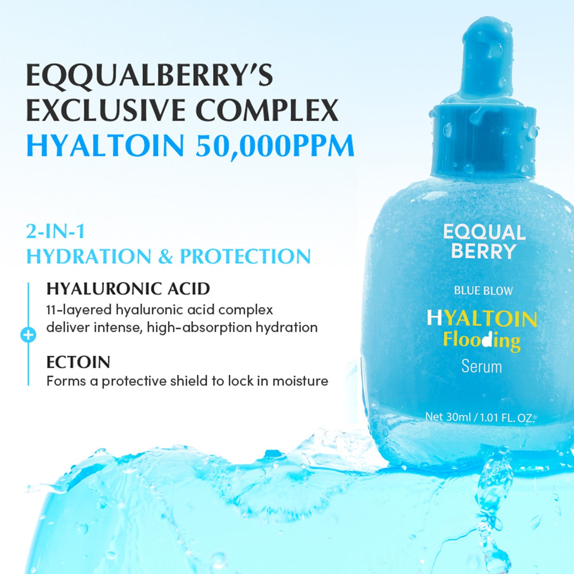 Eqqualberry Hyalton Serum – Hyaluronic Acid & Ceramides, Deep Hydration & Barrier Repair