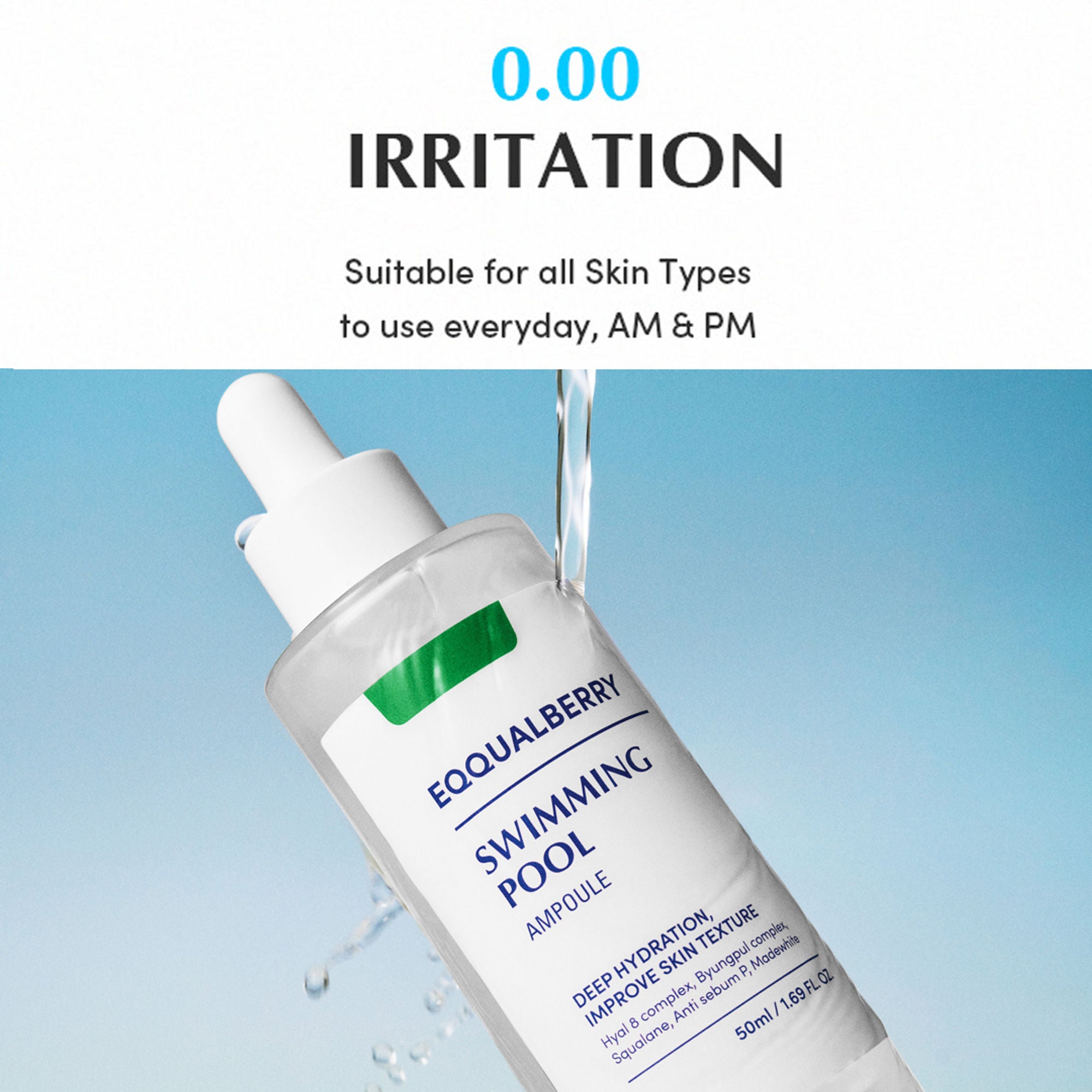 Eqqualberry Swimming Pool Hydrating Ampoule – Glass Skin, 5 Berry Complex & Hyaluronic Acid