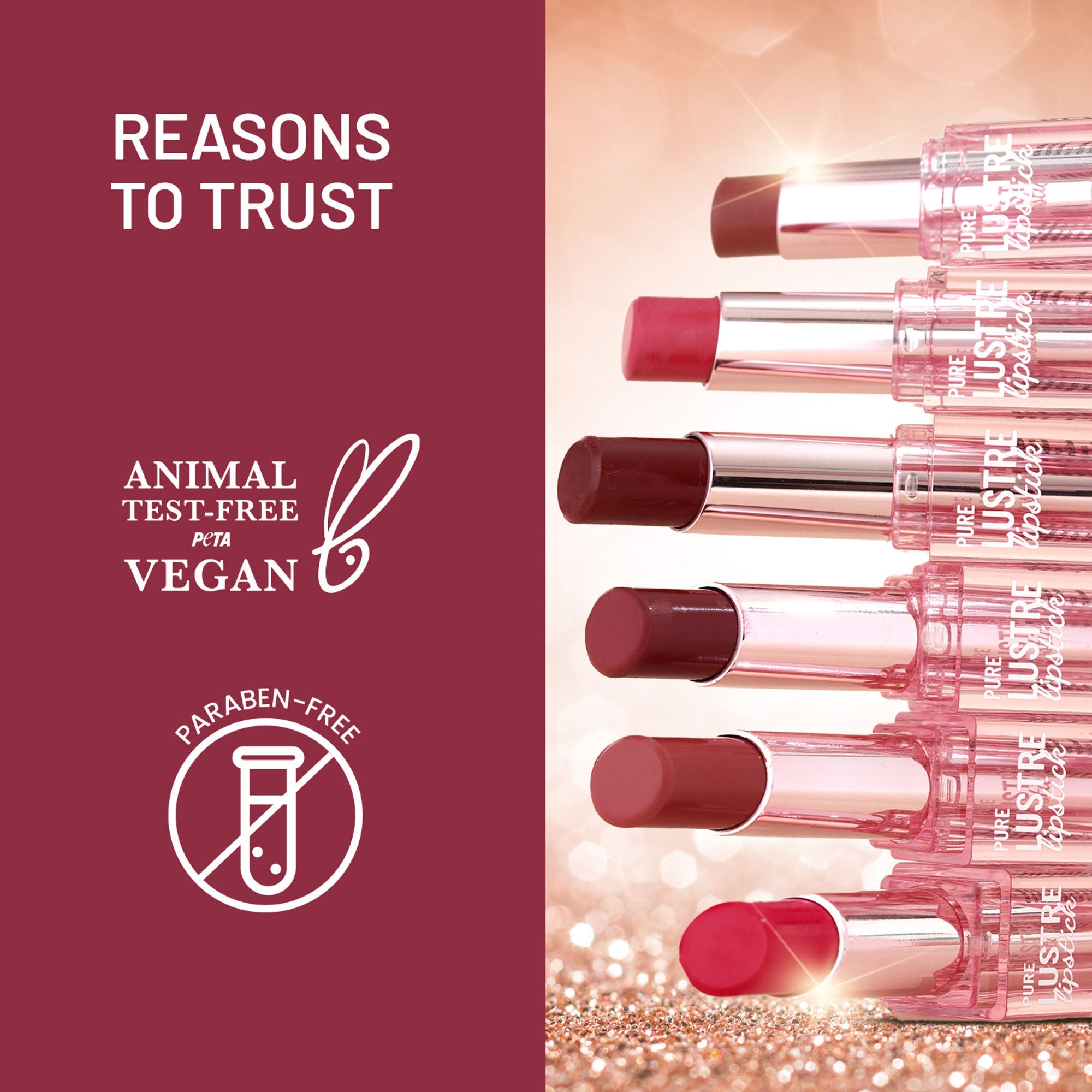 Swiss Beauty High Shine Finish Smooth Glide Pure Lustre Lipstick - 8 Bleached Pink