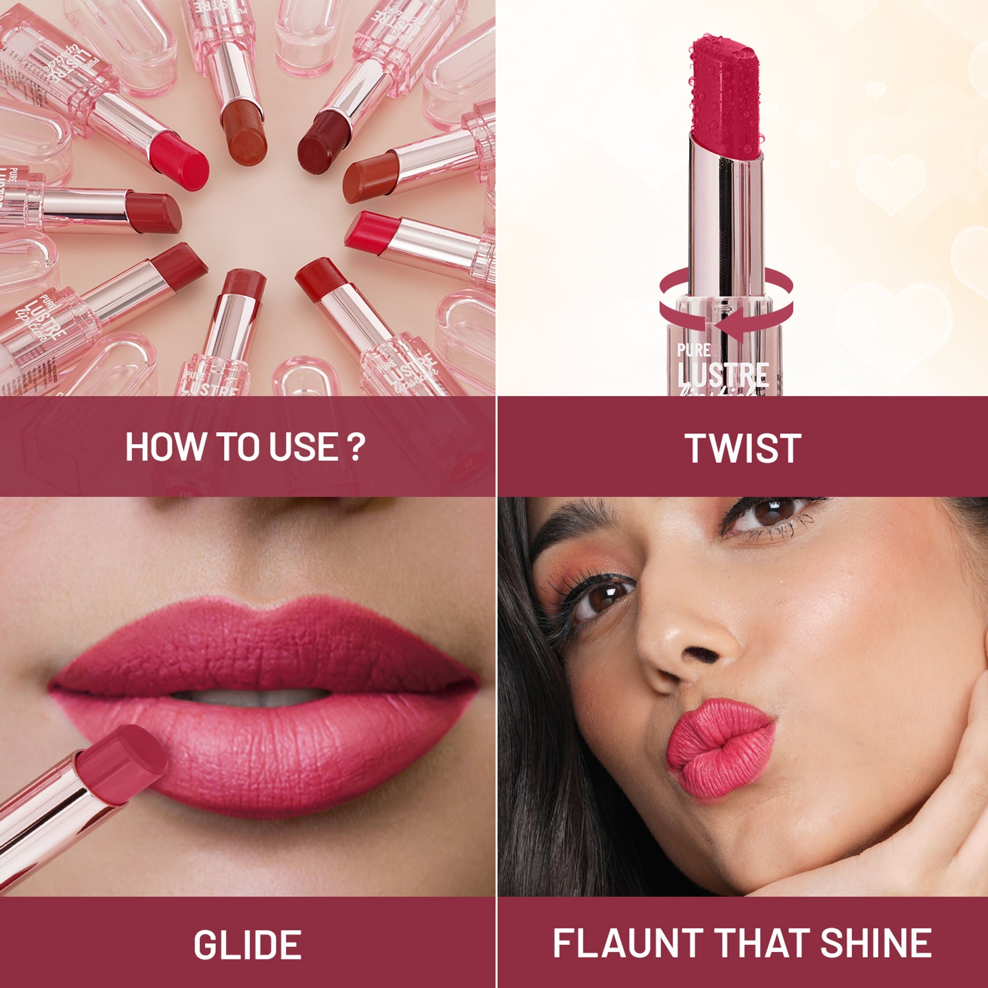 Swiss Beauty High Shine Finish Smooth Glide Pure Lustre Lipstick - 9 Cheeky Pink