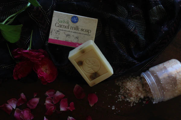 Aadvik Camel Milk Soap । With Rose Essential Oil | 100gm