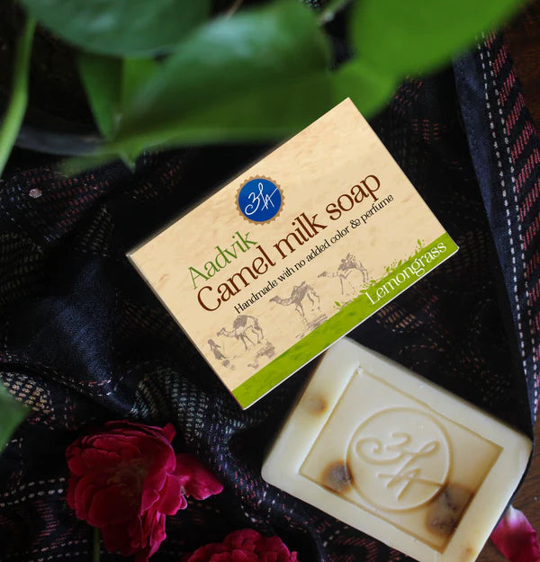 Aadvik Camel Milk Soap - Lemongrass Essential Oil
