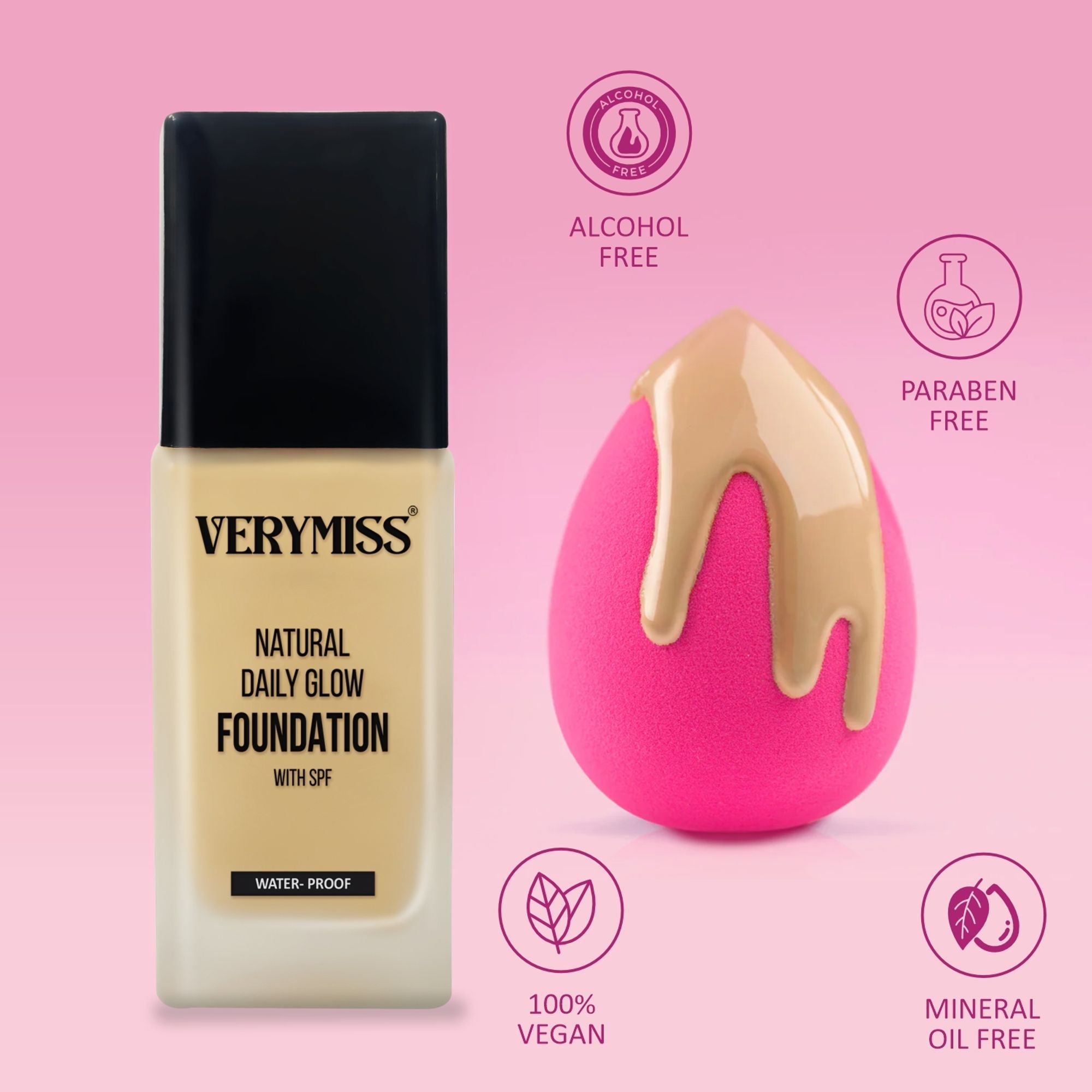 VERYMISS Foundation + Beauty Blender Combo Set