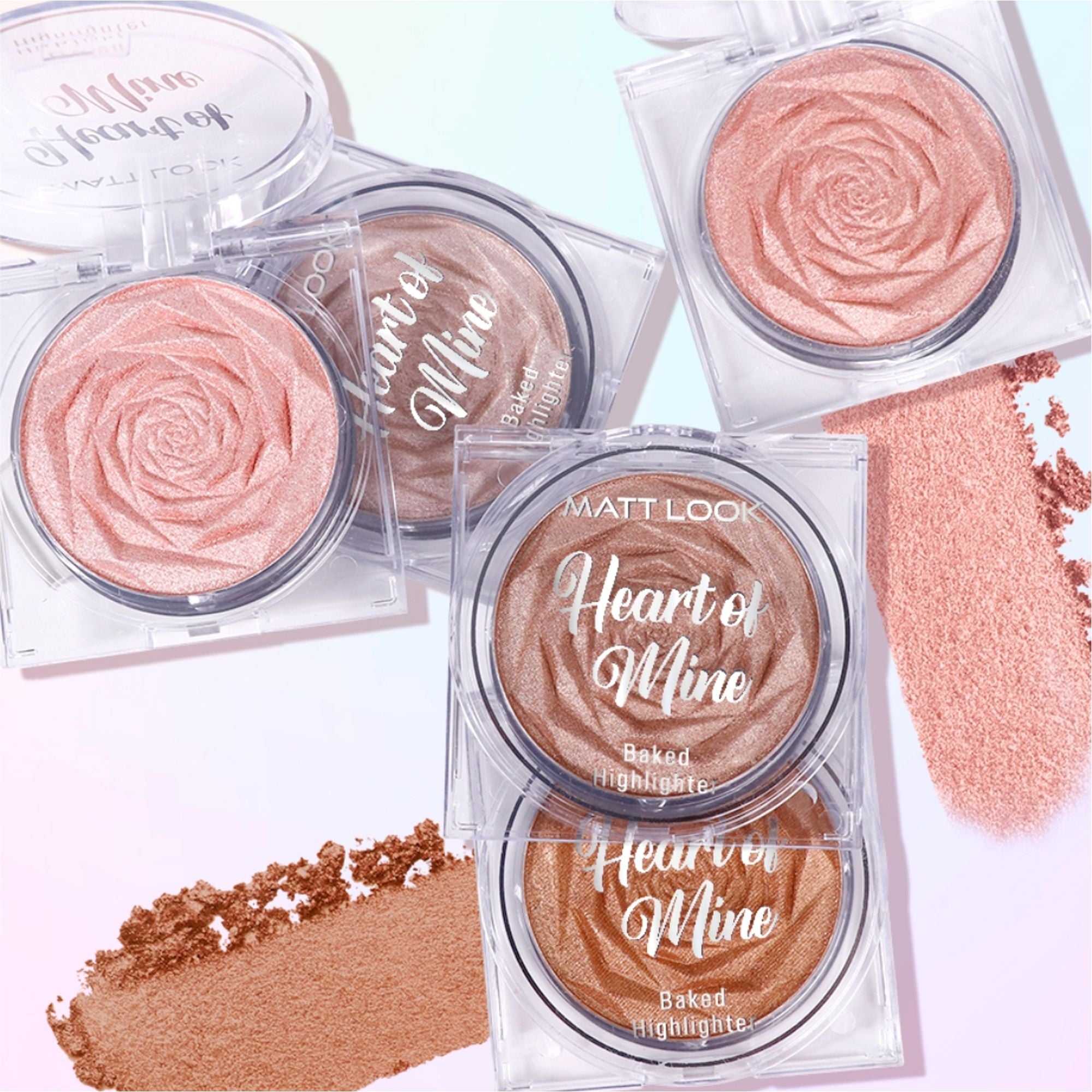 Matt Look Heart Of Mine Baked Highlighter - 03 Blossom Glow