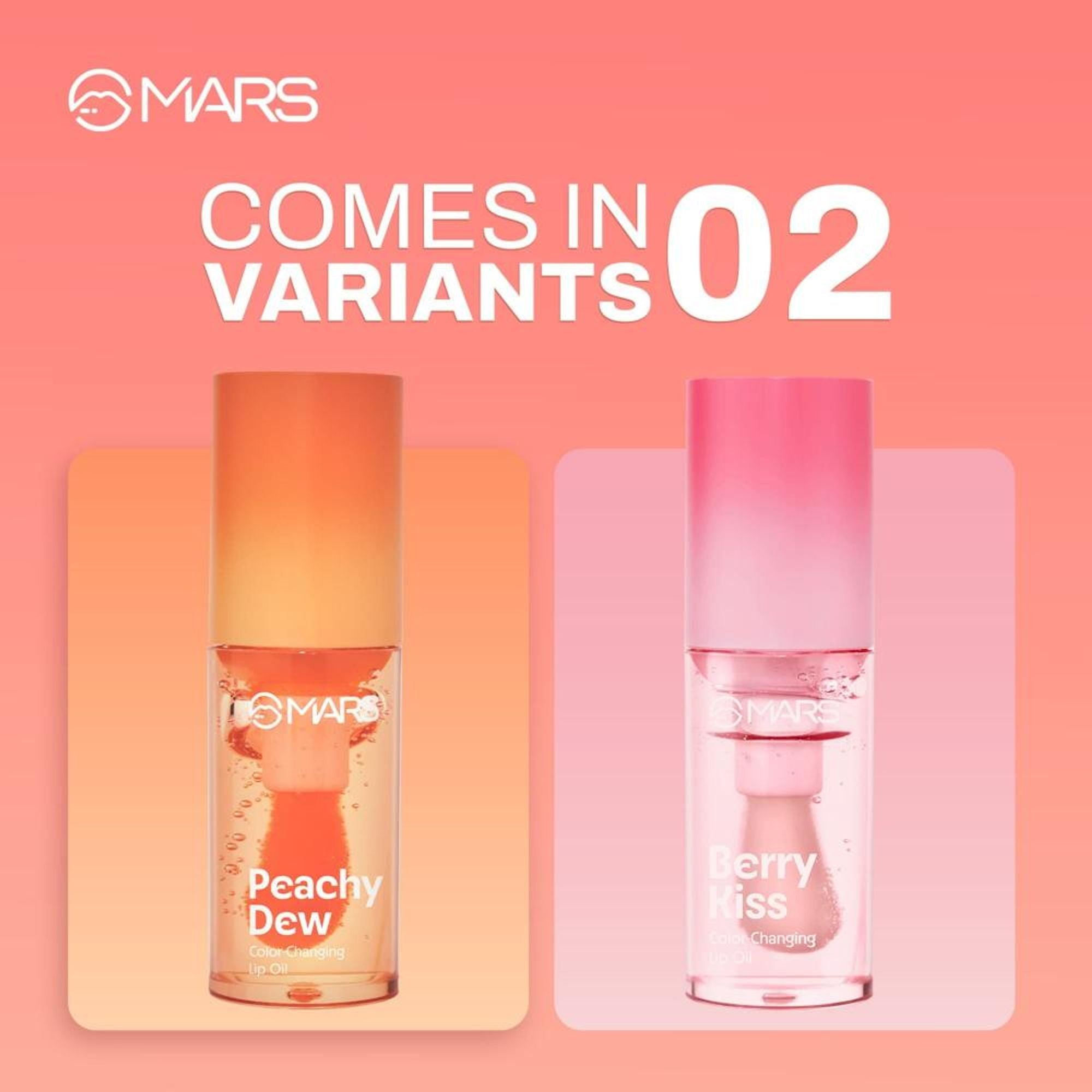 MARS Cosmetics Color Changing Protector Lip Oil - Lo-01-Peachy Dew