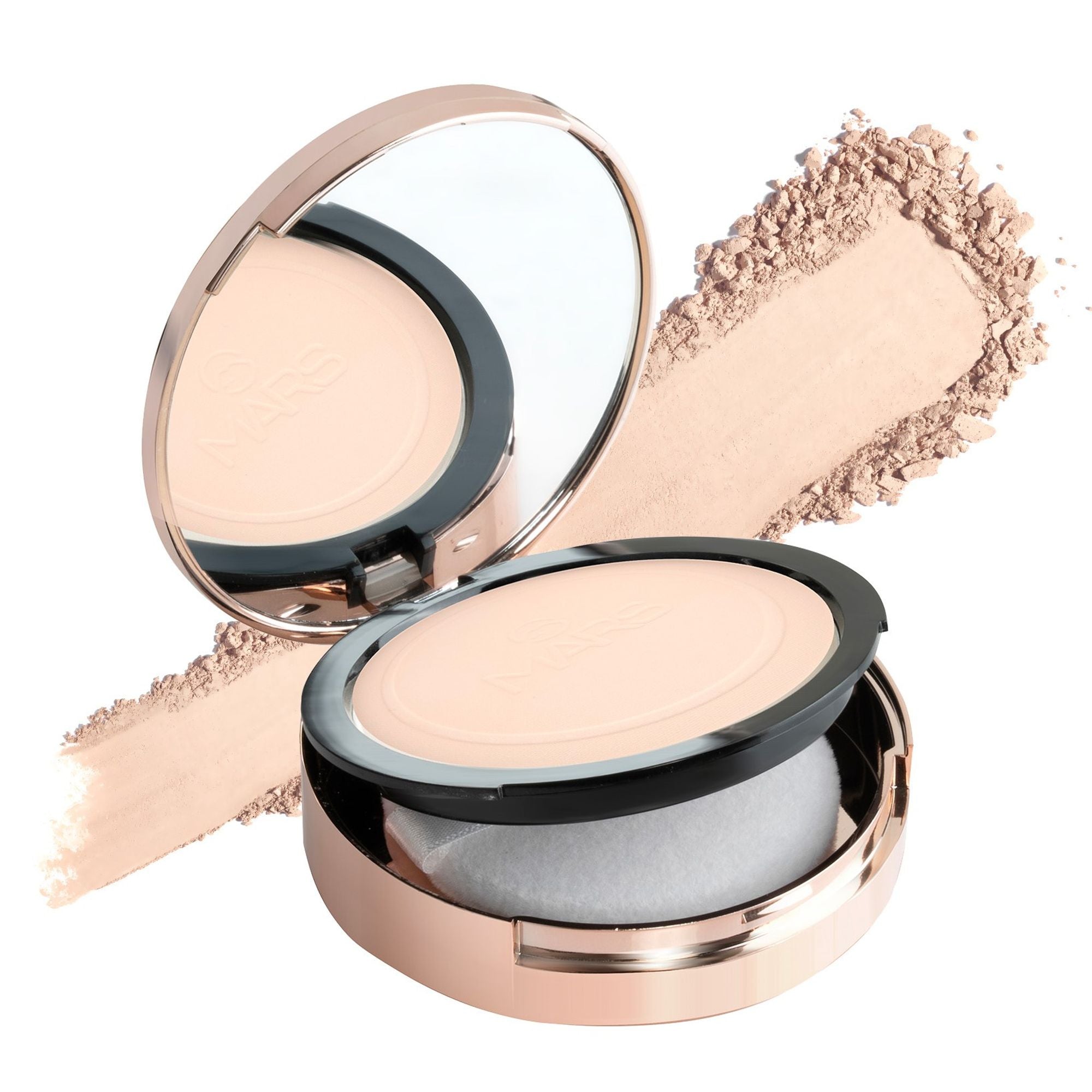 MARS Cosmetics Matte On Compact Powder with Applicator Puff - 02 Beige