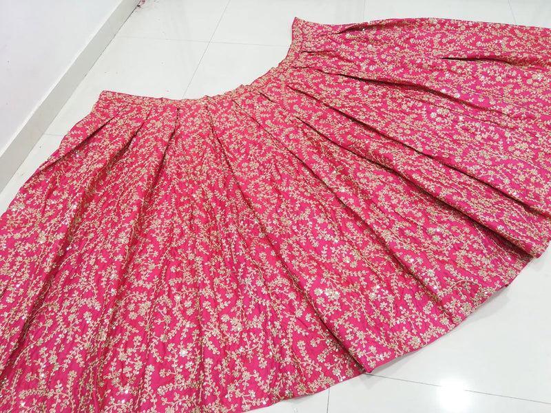 Aastha fashion off pink Lehenga Choli with two tone tafeta satin silk fabric blouse fabric