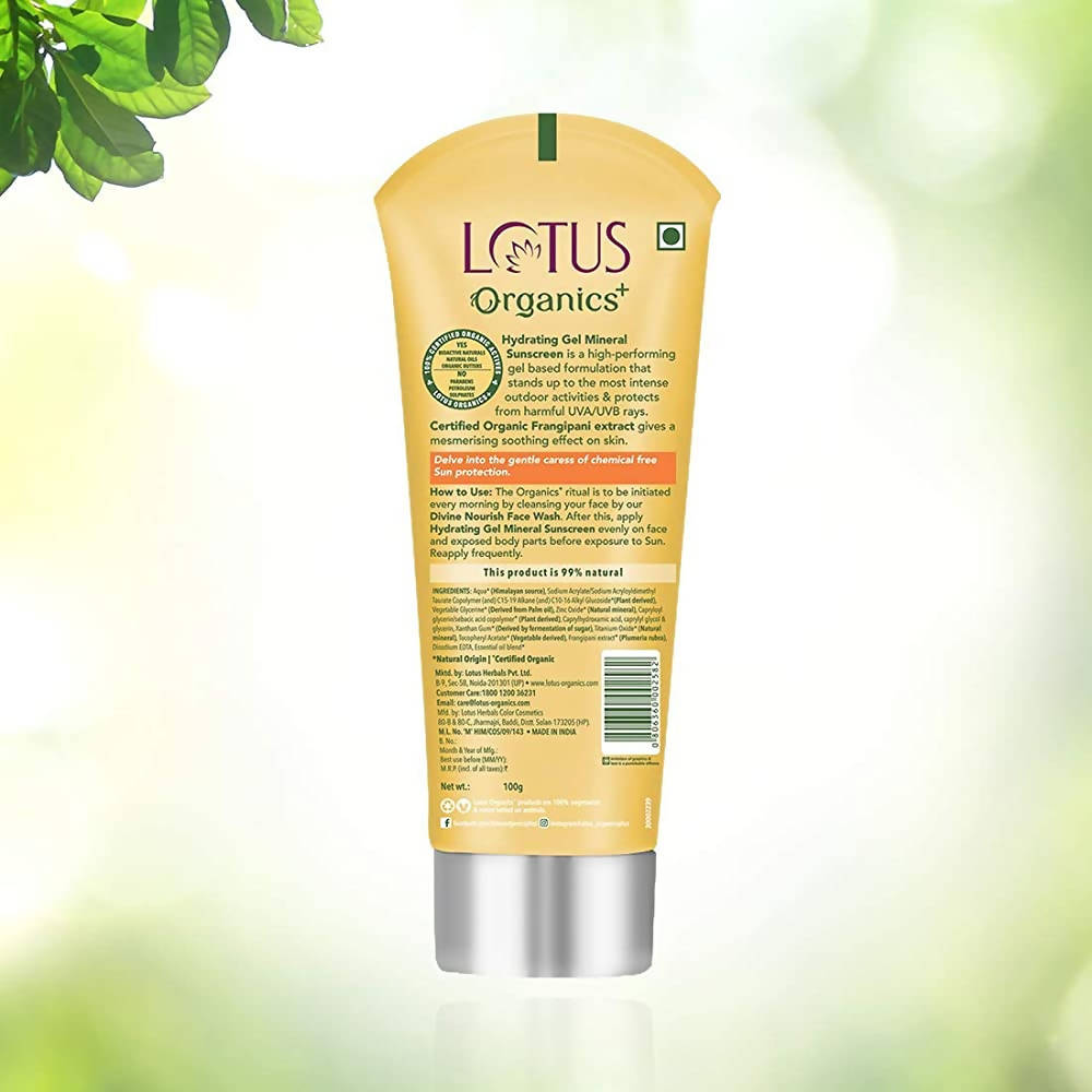 Lotus Organics Hydrating Gel Mineral Sunscreen