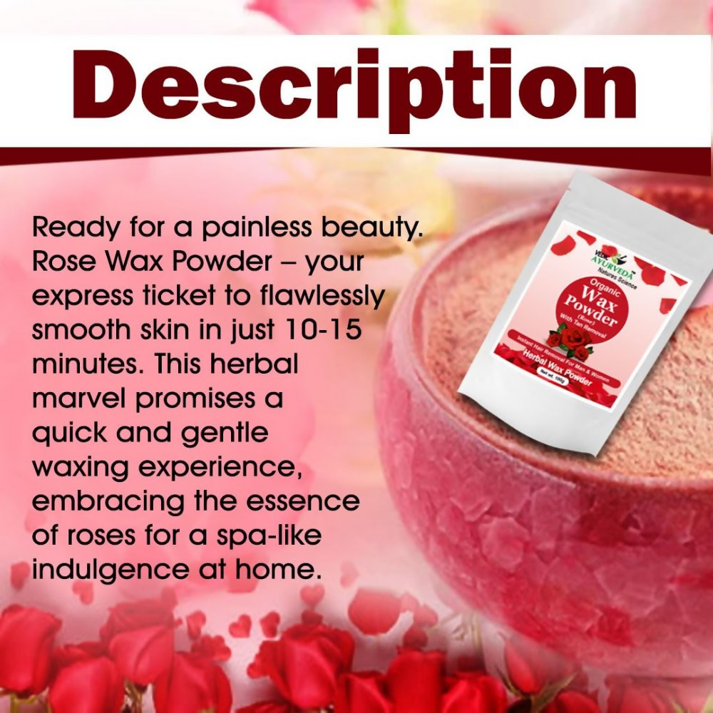 VedicAyurveda Herbal Wax Powder - Rose