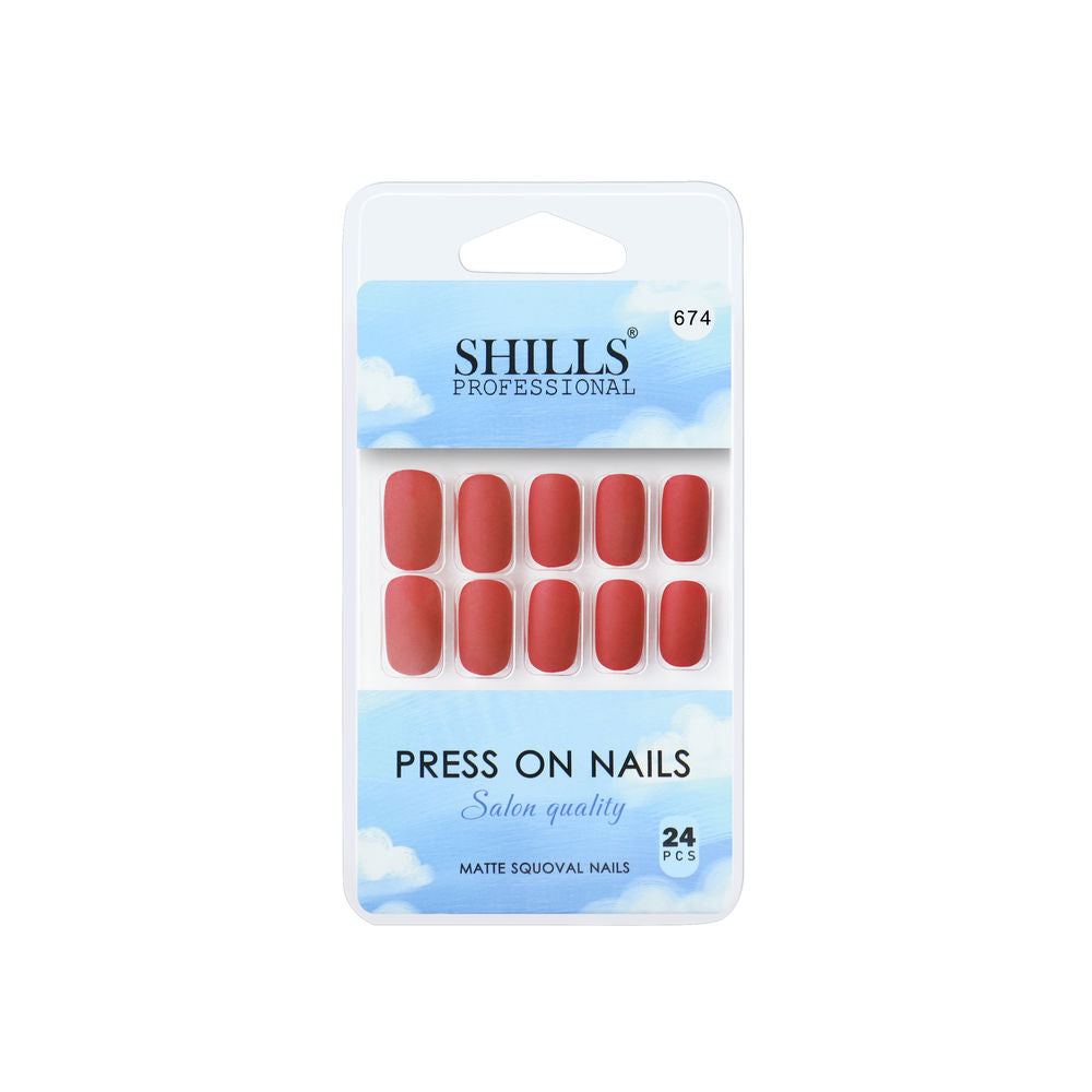 Shills Professional Reusable Press On Nails Square - SPN674