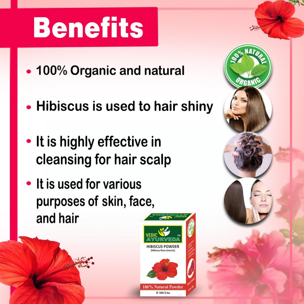 VedicAyurveda Bhringraj Leaf Powder and Hibiscus Powder