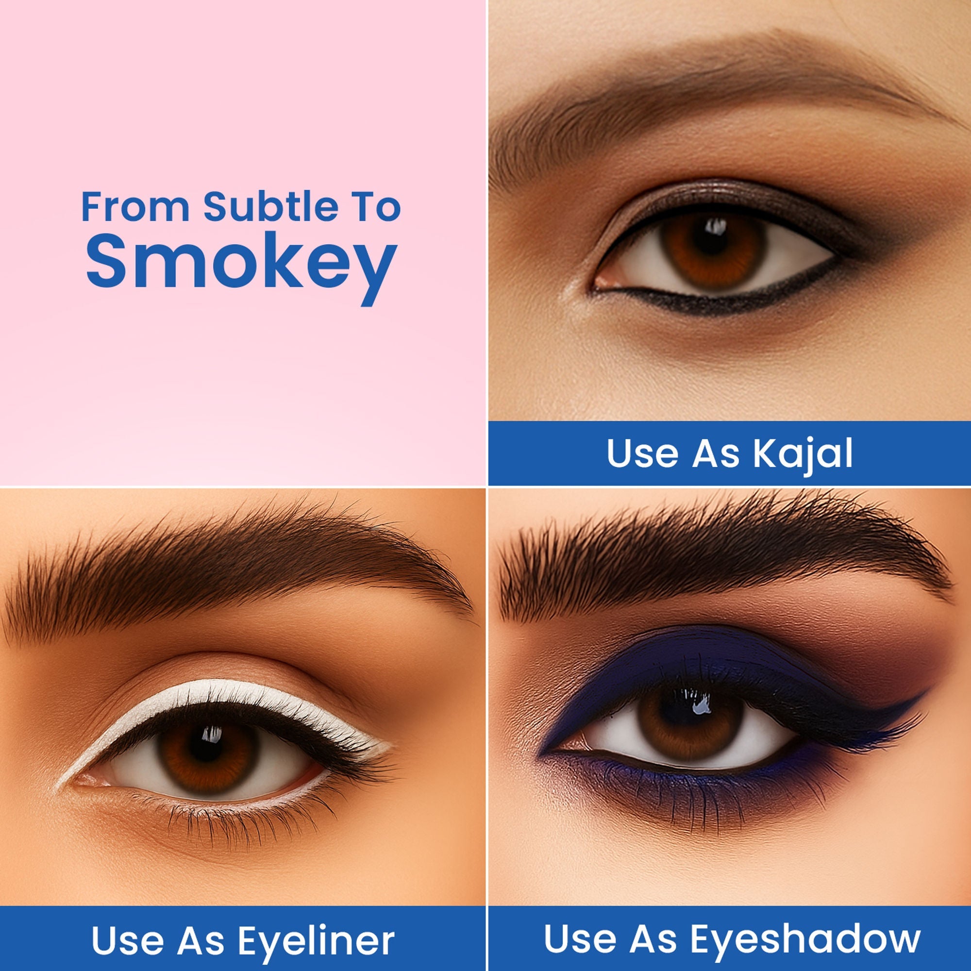 Swiss Beauty Intense Gel Kajal 12-Hour Stay Smudge-Proof with Sharpener - 8904325004380_10smoky