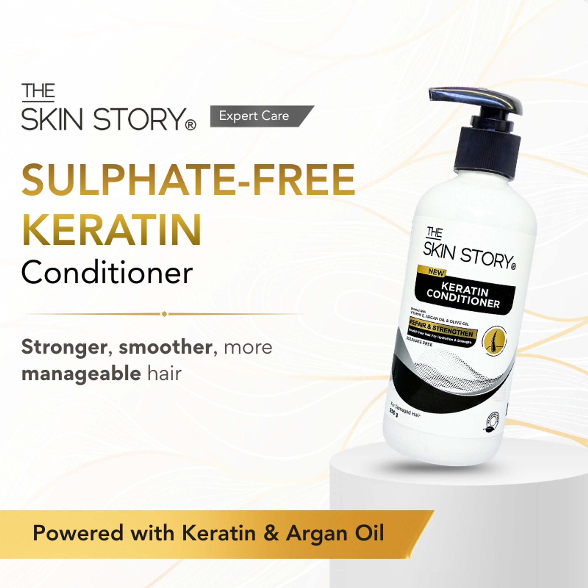 The Skin Story Sulphate Free Keratin Conditioner For Coloured Dry Frizzy Damaged Hair With Vitamin E