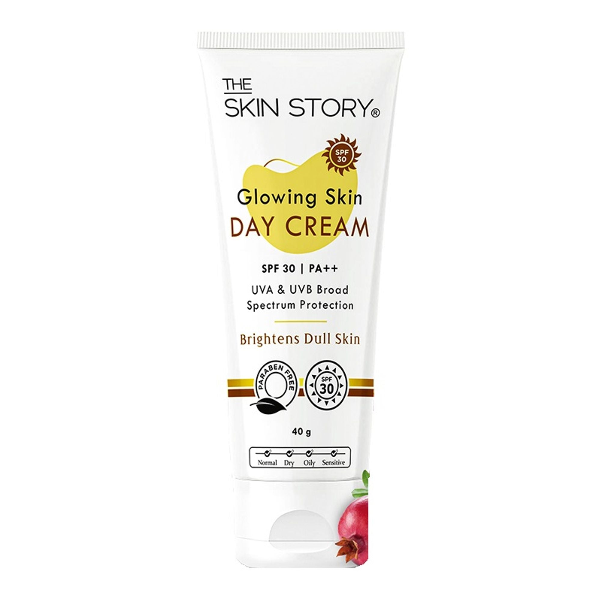 The Skin Story Sun Protection Day Face Cream For Brighter Glowing Skin With SPF 30 PA+++ & Beetroot