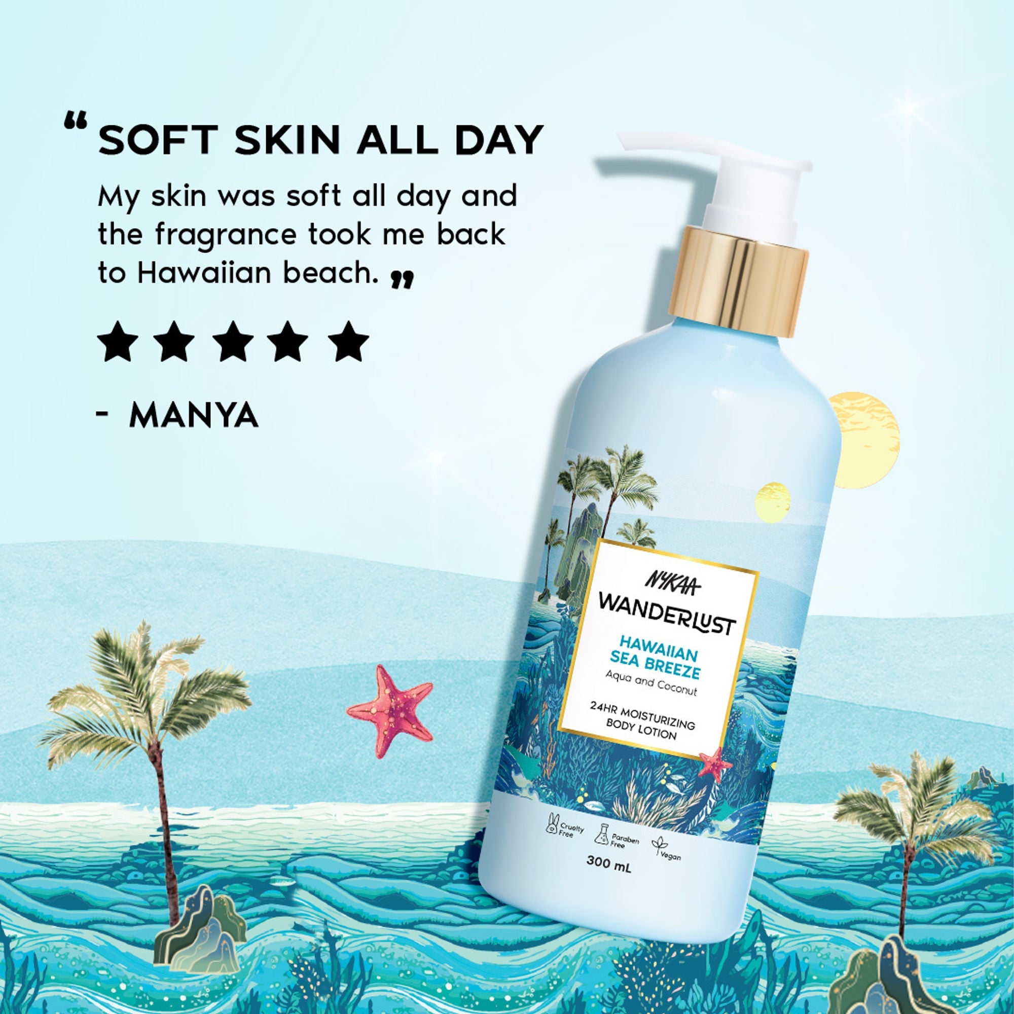 Wanderlust Moisturizing Body Lotion - Hawaiian Sea Breeze