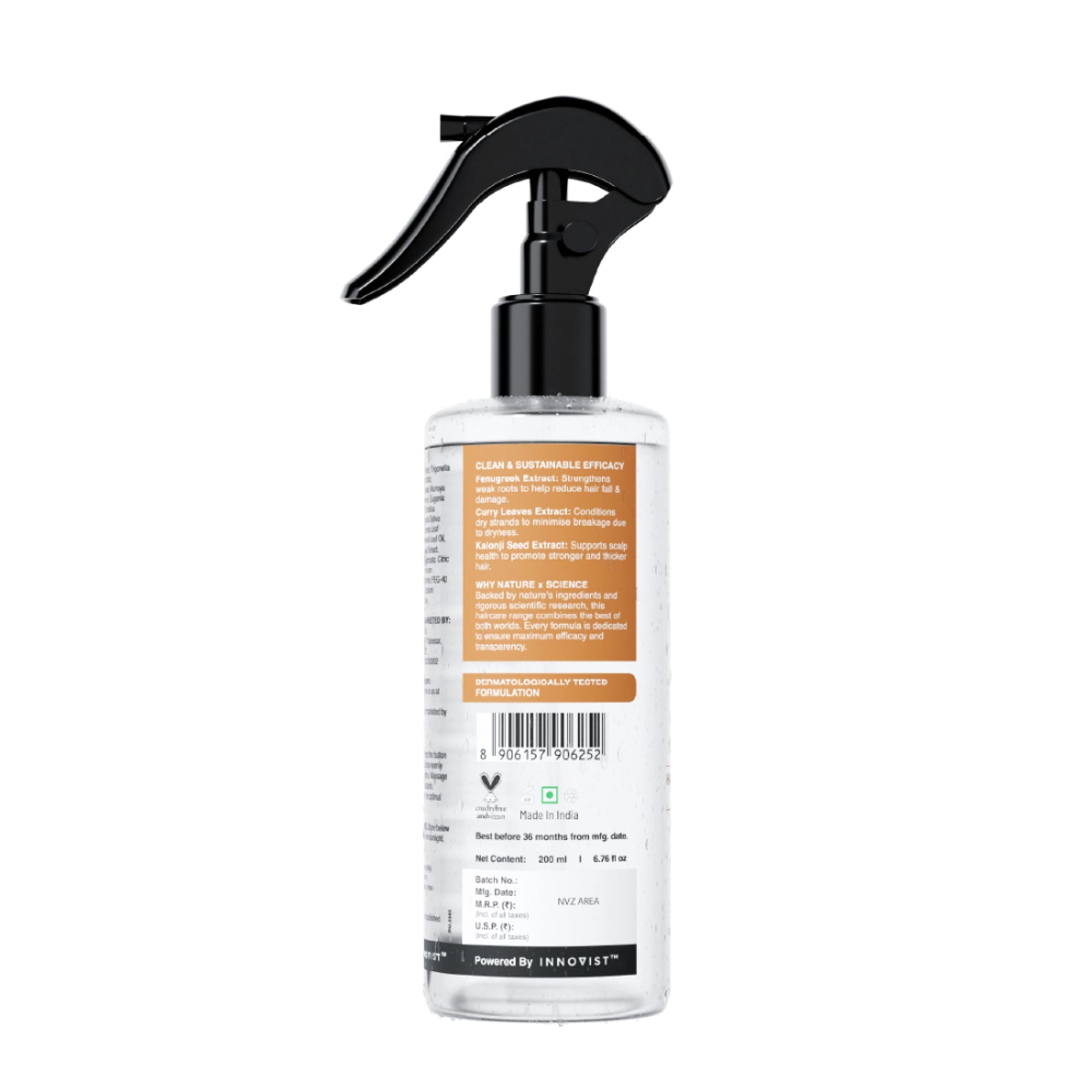 Bare Anatomy Nature x Science Fenugreek and Curry Leaves Hair Strengthening Spray