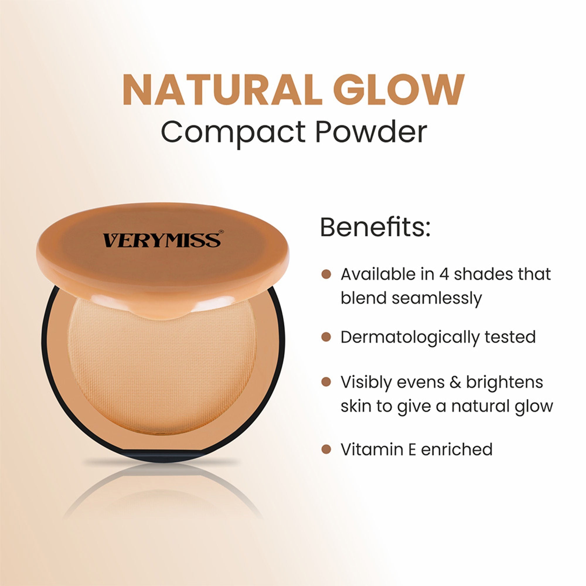 VERYMISS Natural Glow Compact Powder - 03 Beige