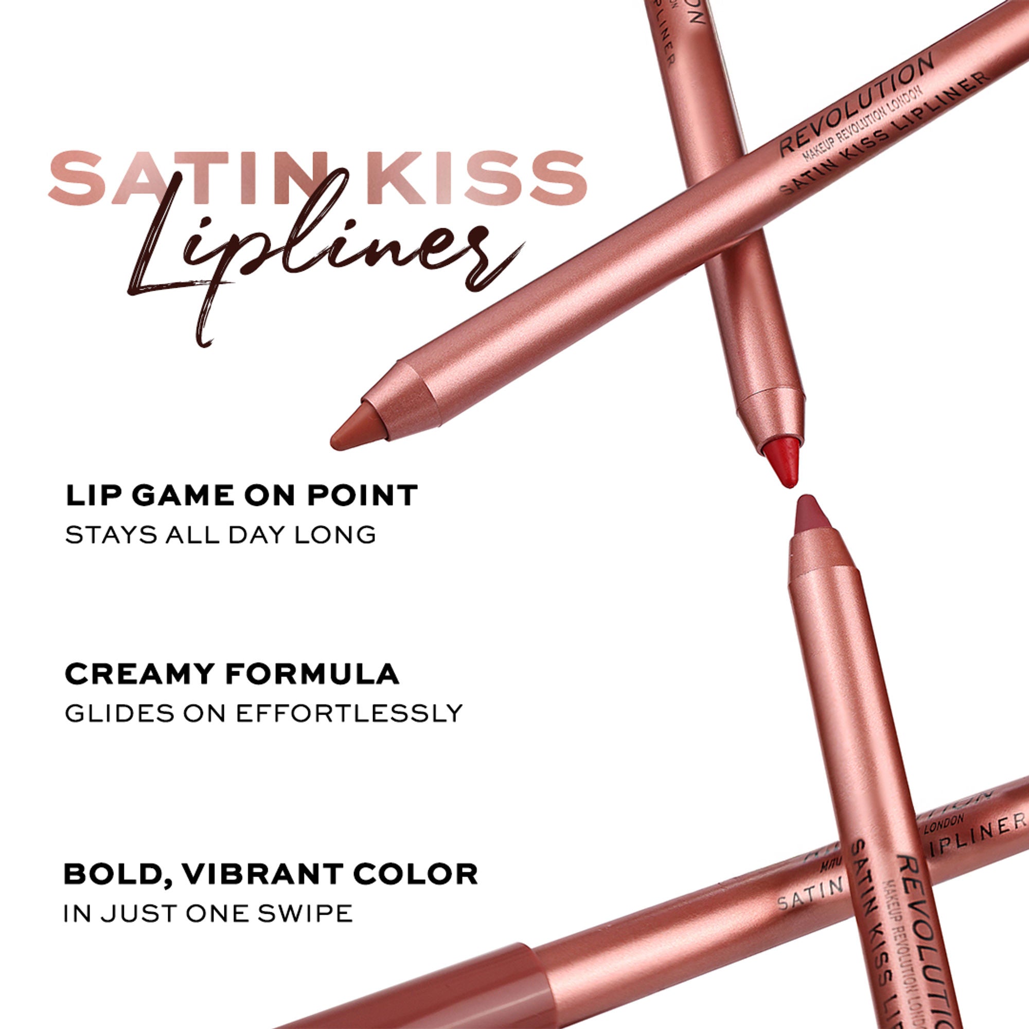 Makeup Revolution Satin Kiss Lip Liner - Muted Red