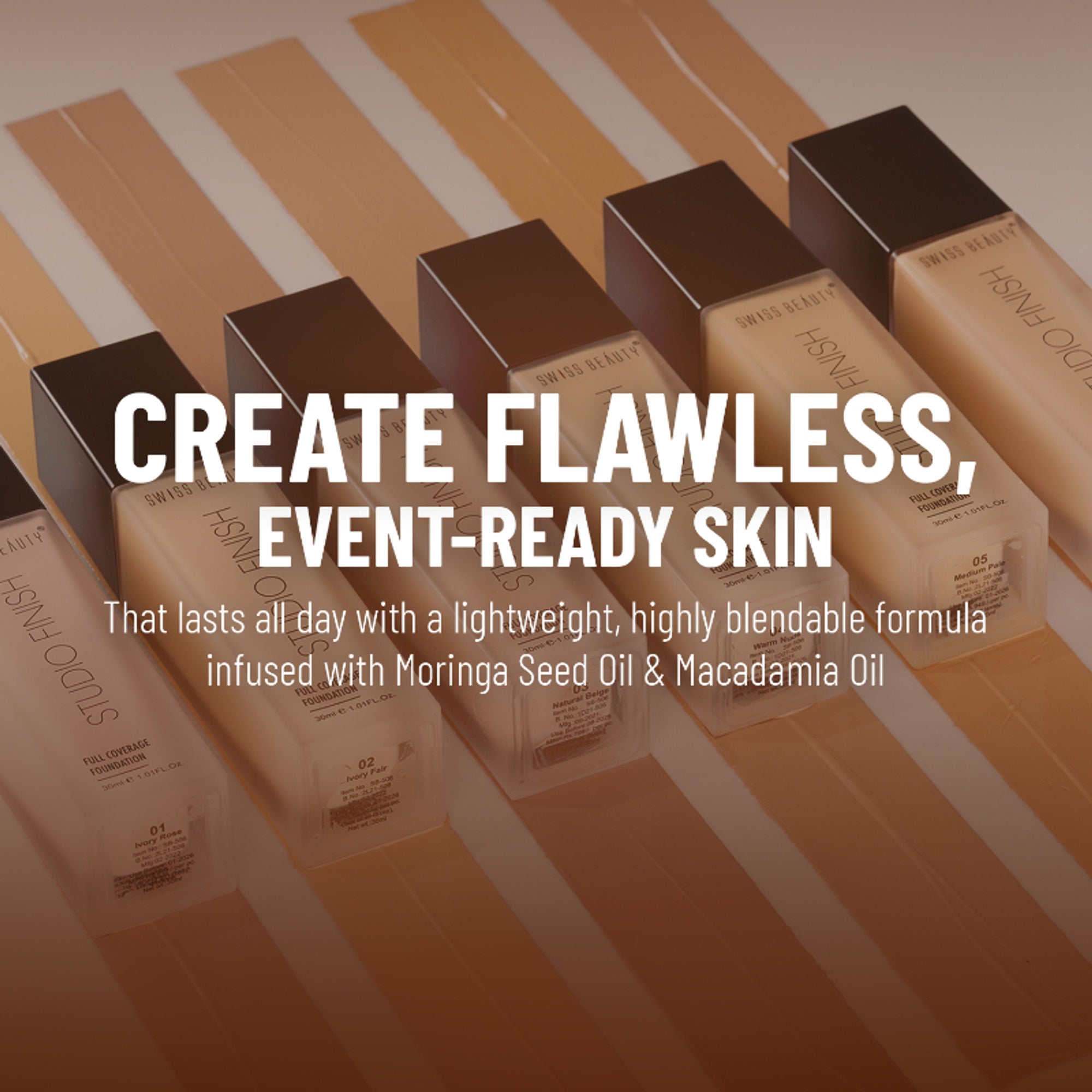 Swiss Beauty Studio Finish Full Coverage Foundation - Ivory Rose