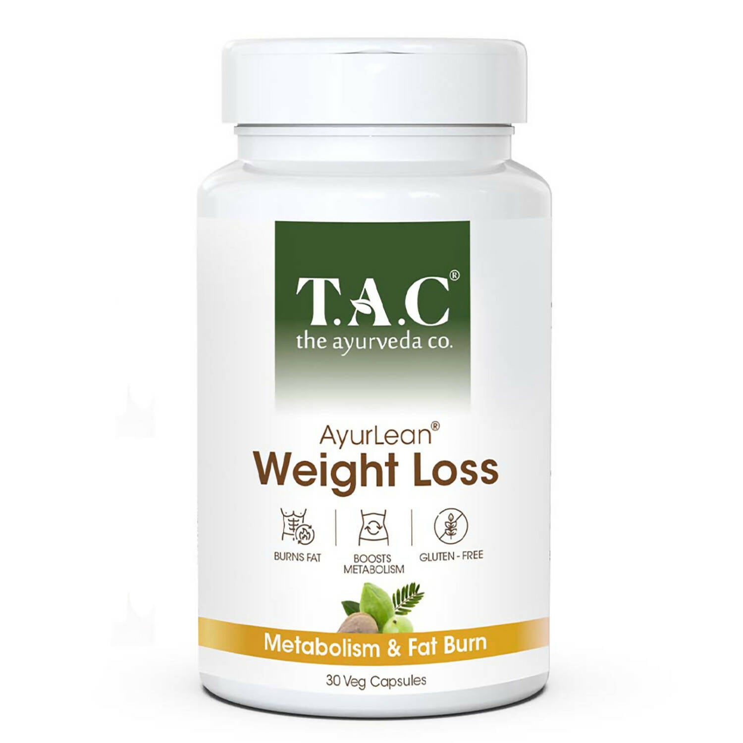 TAC - The Ayurveda Co. AyurLean Weight Loss Veg Capsules