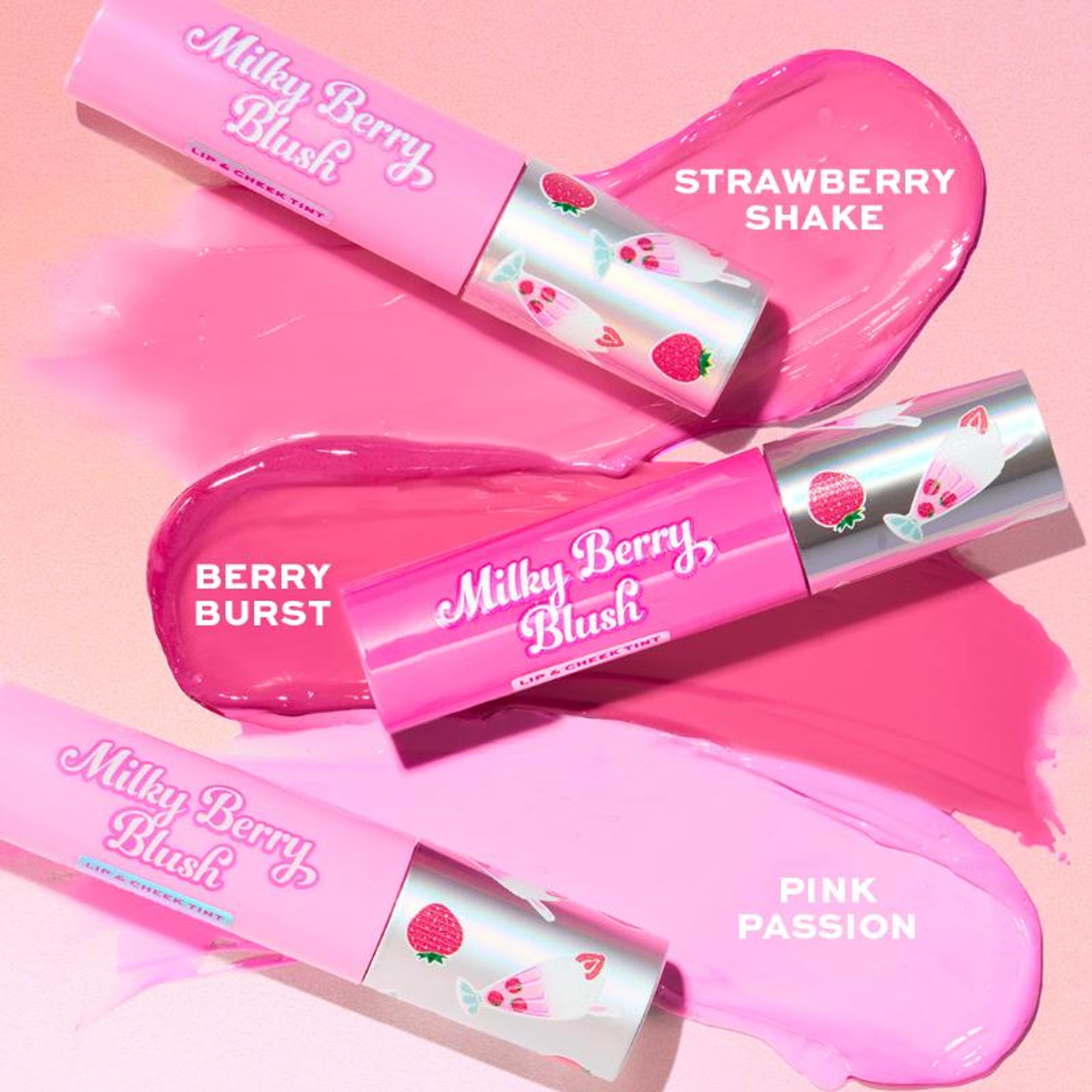 Makeup Revolution Milkshake Lip + Cheek Tint - Strawberry Shake