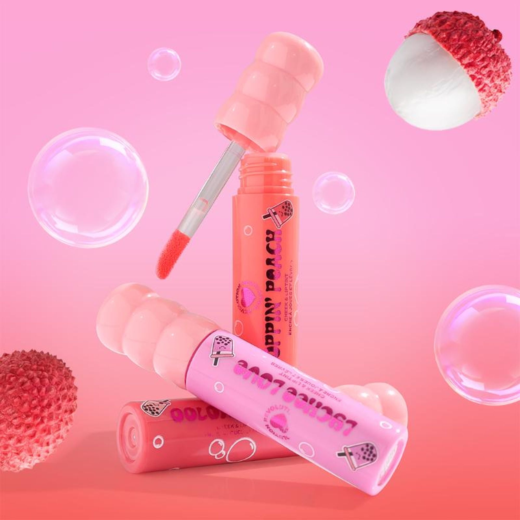 Makeup Revolution Bubble Tea Milky Blush + Lip Tint - Oolong Nude