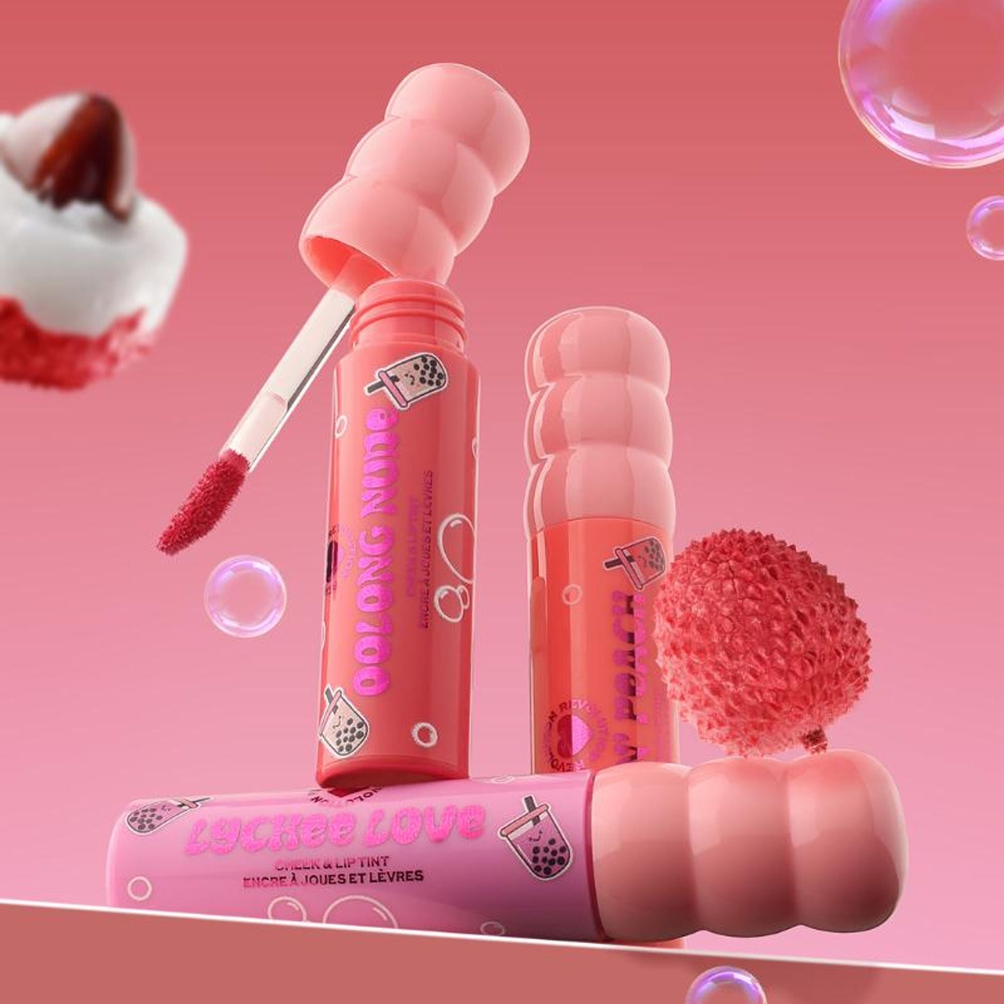 Makeup Revolution Bubble Tea Milky Blush + Lip Tint - Oolong Nude