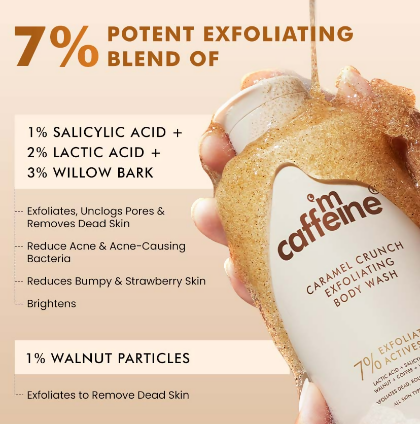 mCaffeine Caramel Crunch Exfoliating Body Wash