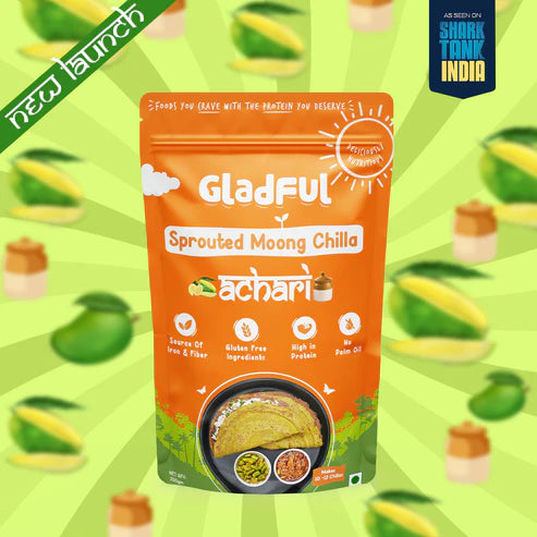 Gladful Achari Chilla and Schezwan Chilla Instant Mix - Pack of 2