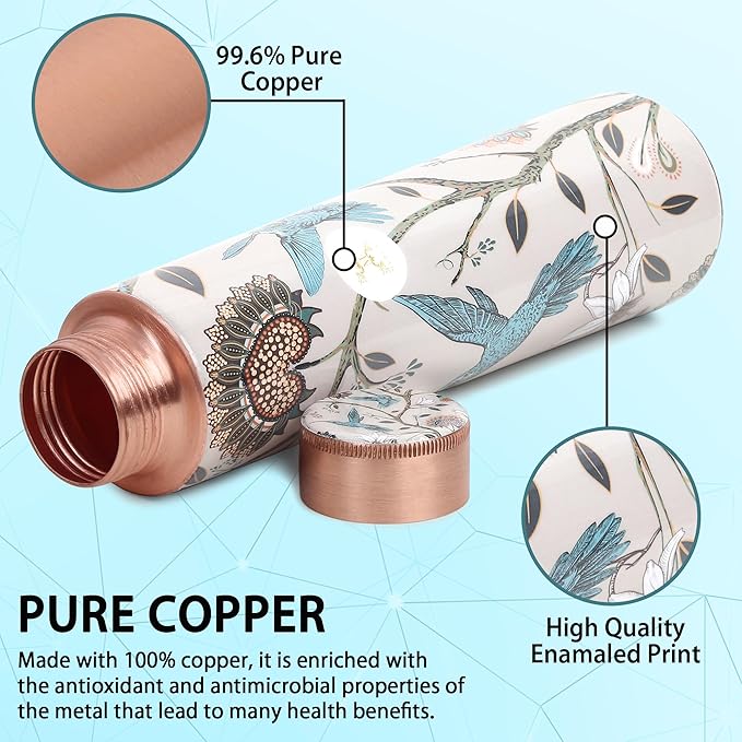 100% Pure Copper Water Bottle