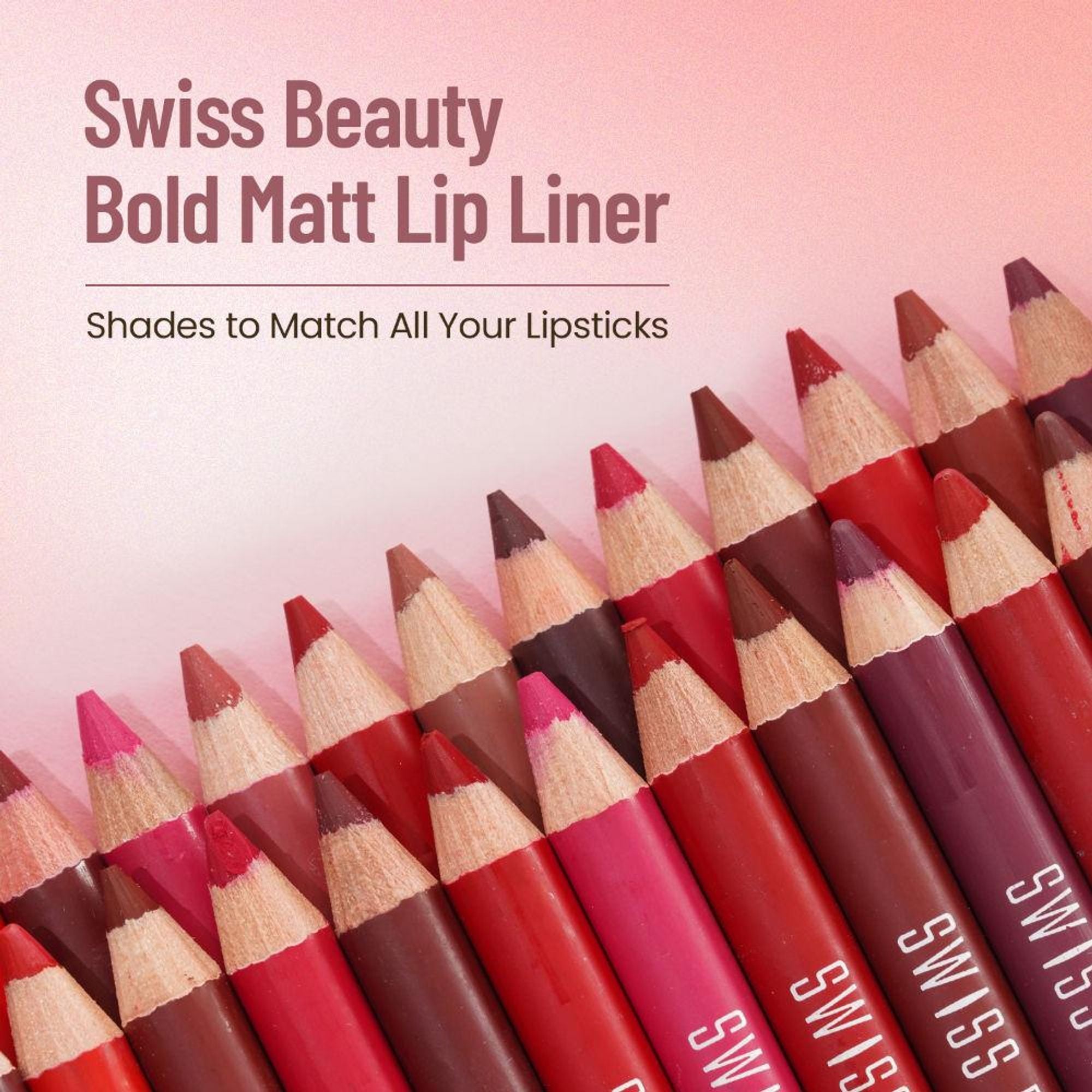 Swiss Beauty Bold Matt Lip Liner Pencil, Long-lasting , Matte Finish , Non-Drying - 4 Fruit Punch
