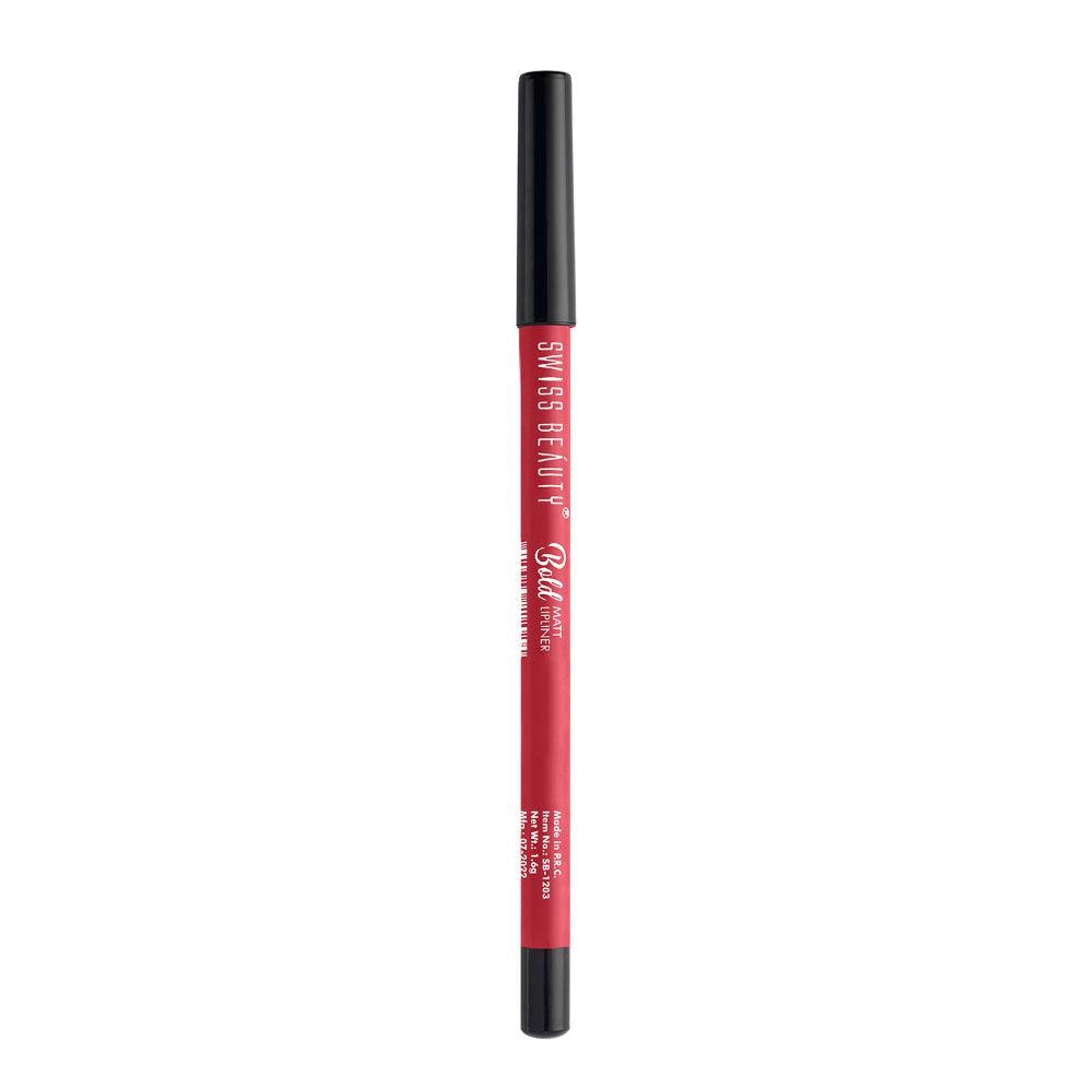 Swiss Beauty Bold Matt Lip Liner Pencil, Long-lasting , Matte Finish , Non-Drying - 4 Fruit Punch