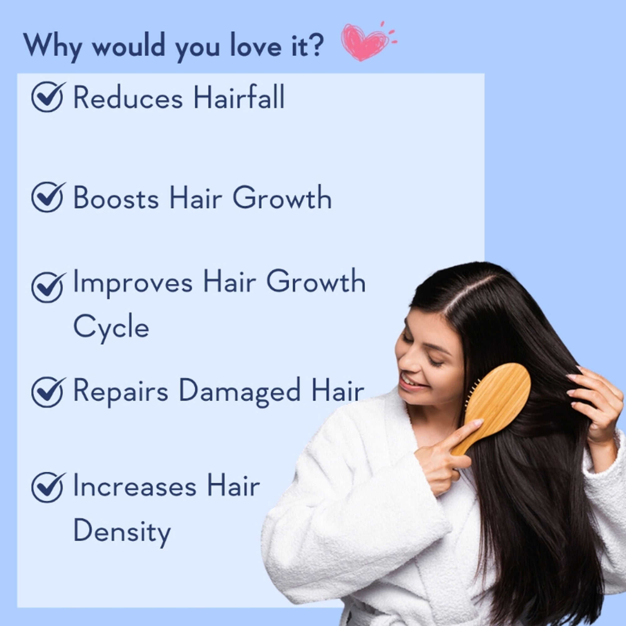 WishCare Hair Growth Serum Concentrate with Redensyl & Rosemary-In-Vivo Tested-Controls Hairfall