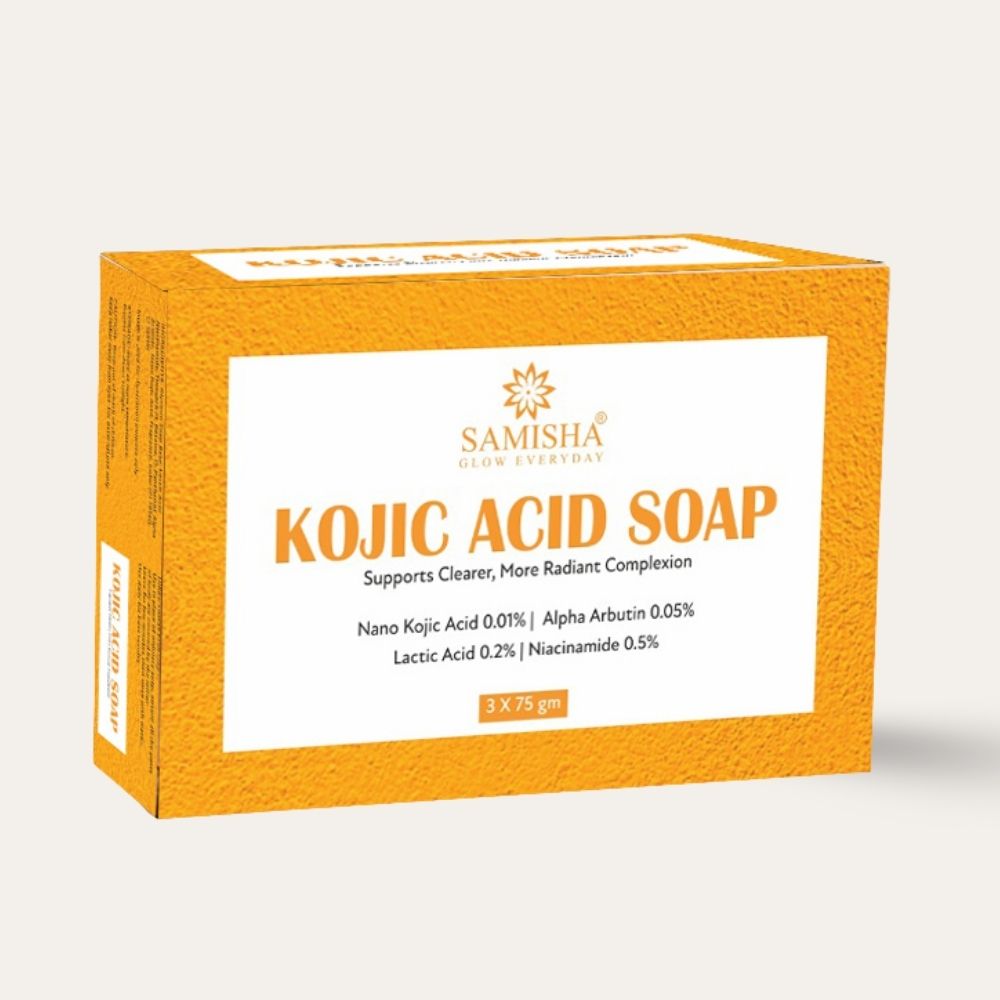 Samisha 1% Kojic Acid Soap With Alpha Arbutin For Pigmentation & Sun Damage