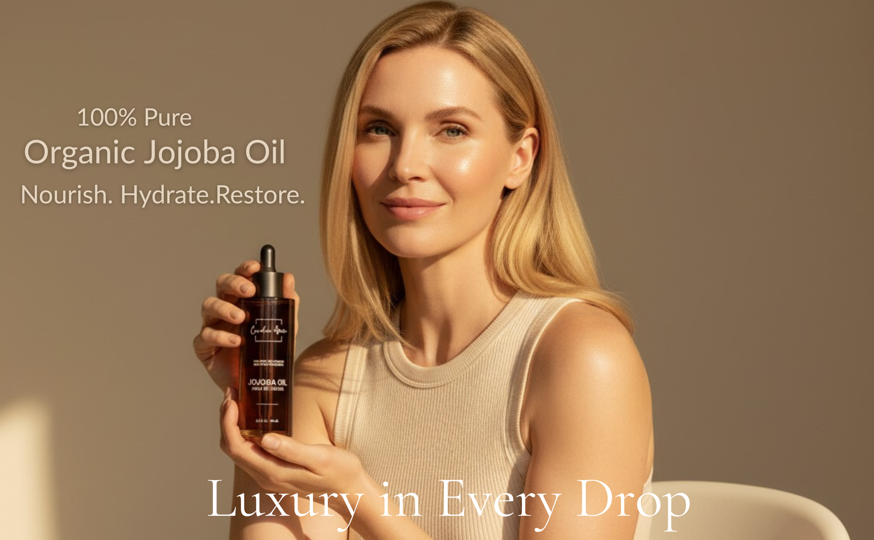 Canadian Grace 100% Organic Jojoba Oil – Cold-Pressed, Pure & Premium for Skin Hydration & Healthier, Fuller-Looking Hair