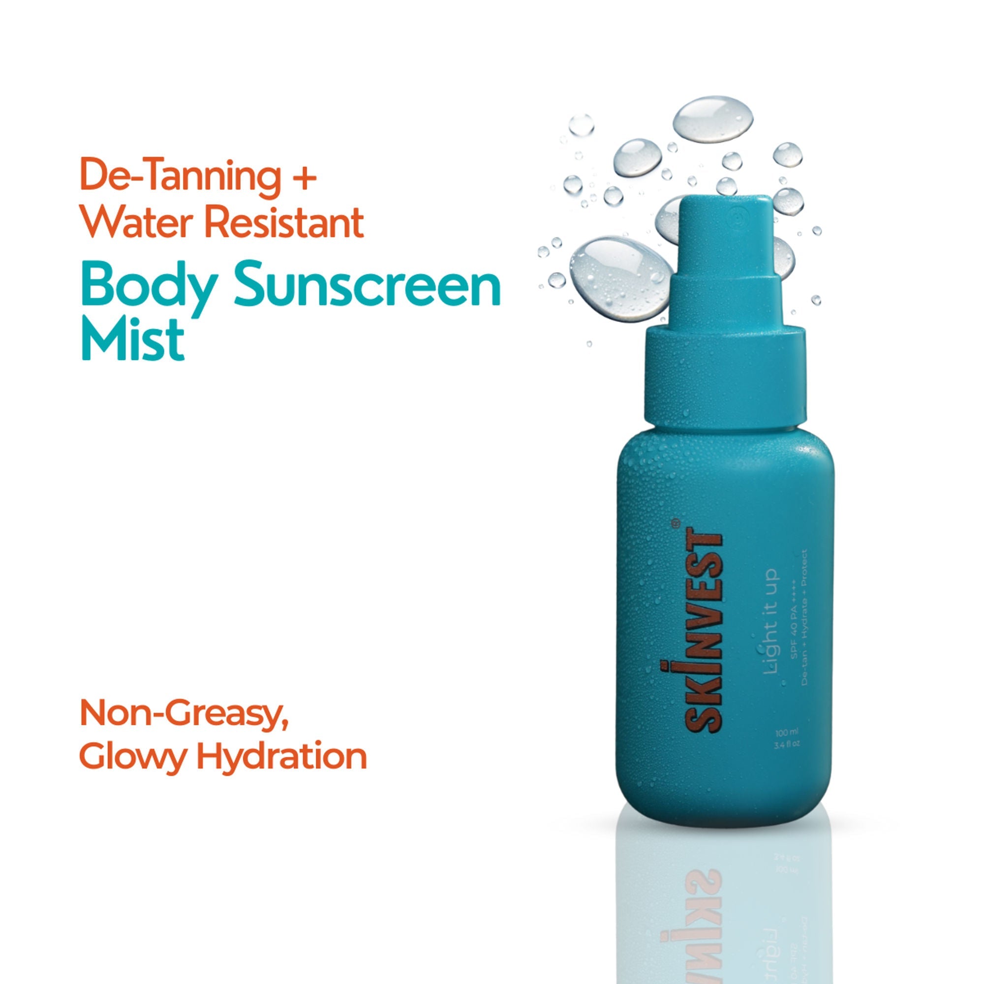 Skinvest Light it up Body Sunscreen + De-Tan Spray SPF 40 PA ++++