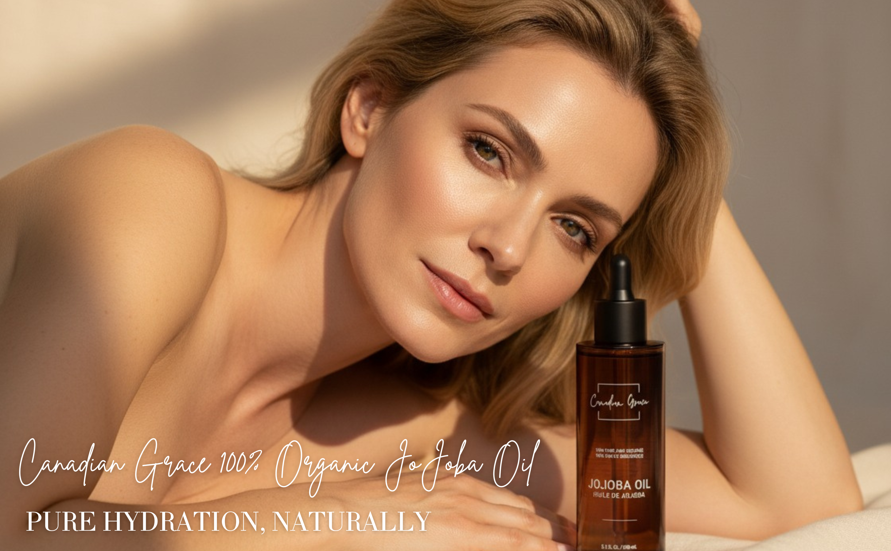 Canadian Grace 100% Organic Jojoba Oil – Cold-Pressed, Pure & Premium for Skin Hydration & Healthier, Fuller-Looking Hair