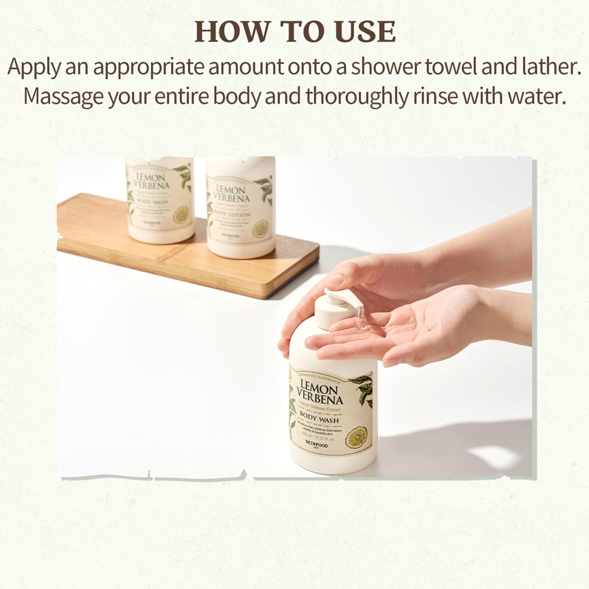 Skinfood Lemon Verbena Body Wash - Energizing, Hydrating, Skin Revitalizing