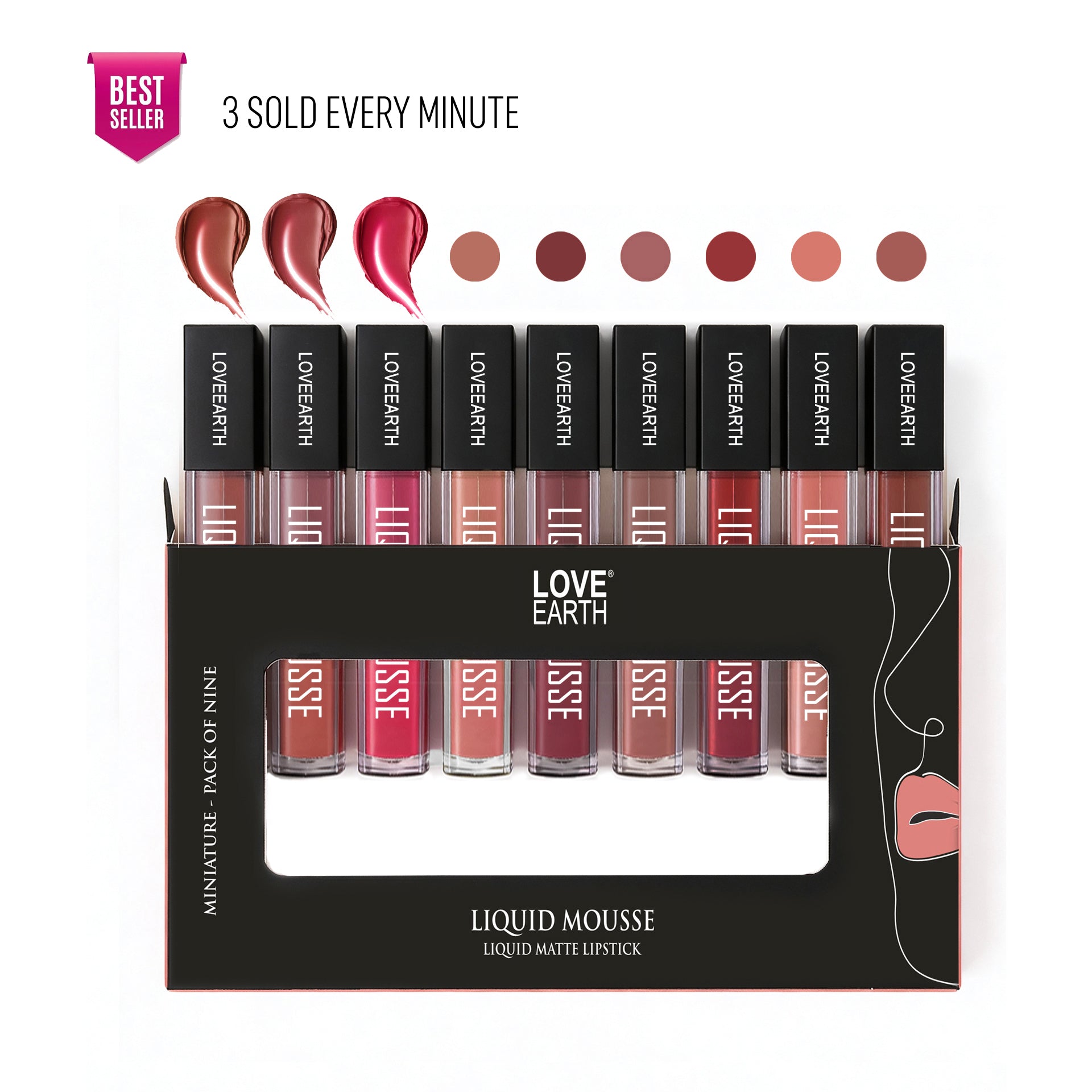 Love Earth Liquid Mousse Miniature Liquid Matte Lipstick