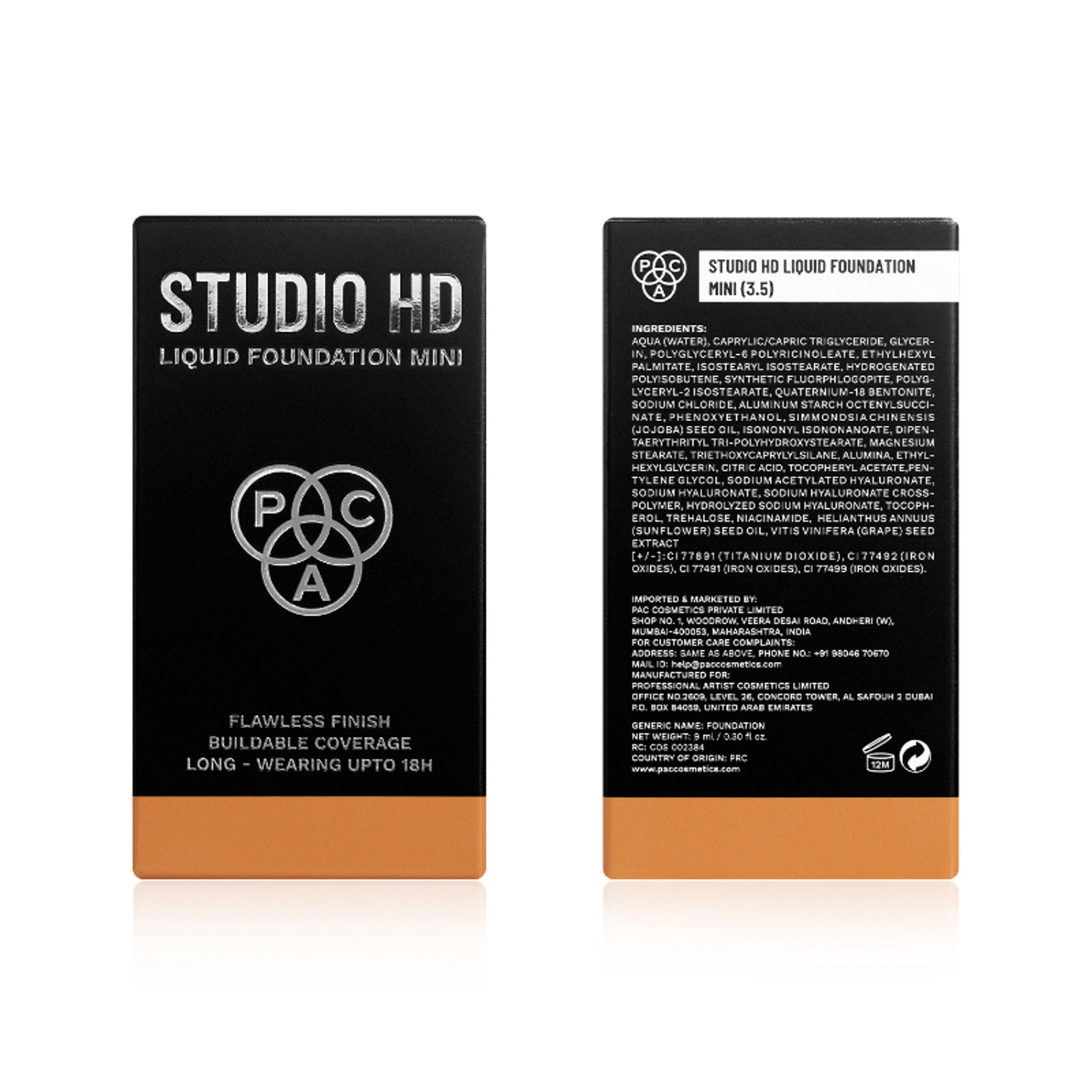 PAC Studio HD Liquid Mini Foundation - 3.5
