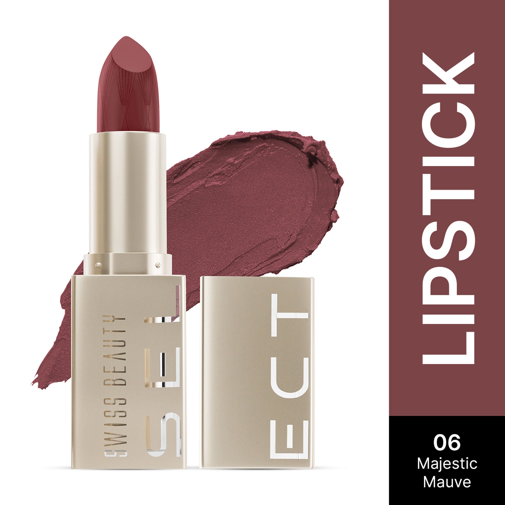 Swiss Beauty Select Creme Touch Hydrating Lipstick - 6 Majestic Mauve