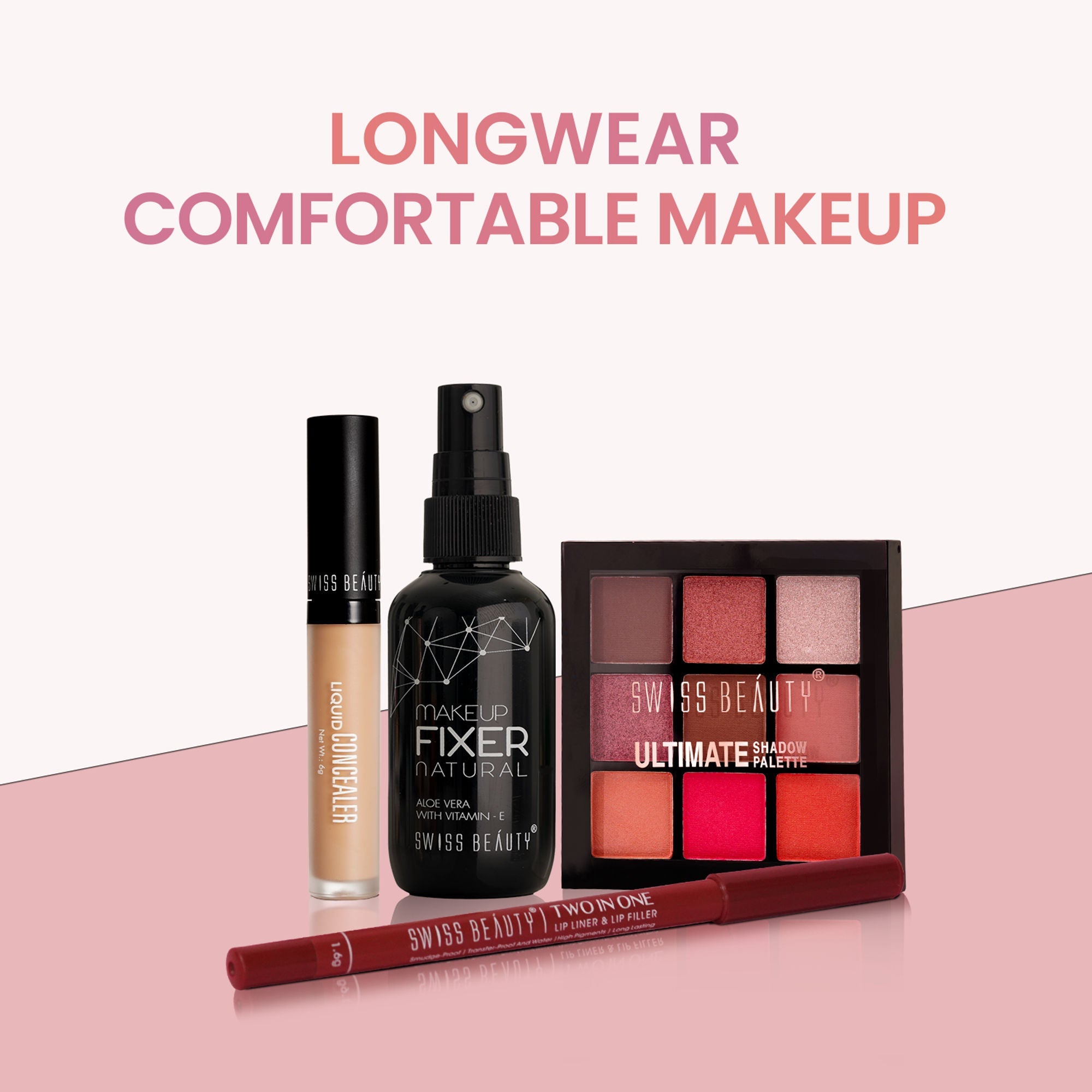 Swiss Beauty Two In One Lip Liner & Lip Filler - Clear Red