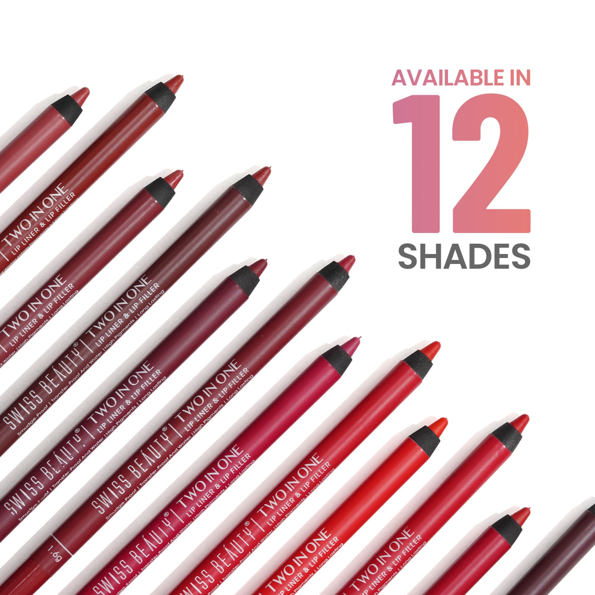 Swiss Beauty Two In One Lip Liner & Lip Filler - Clear Red