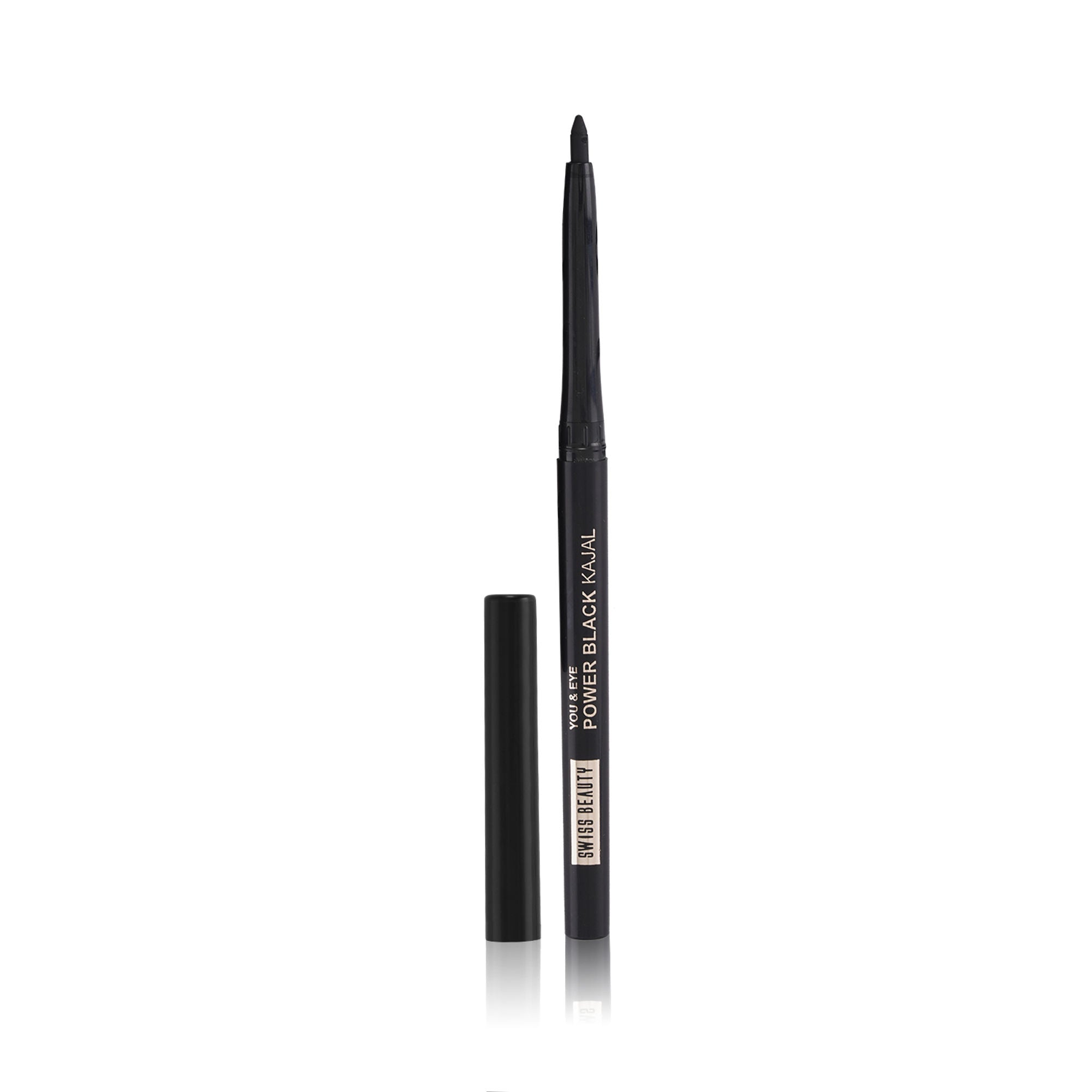 Swiss Beauty You & Eye Power ,24 Hours Stay ,Waterproof & Smudge-Proof Kajal With Vitamin E -Black