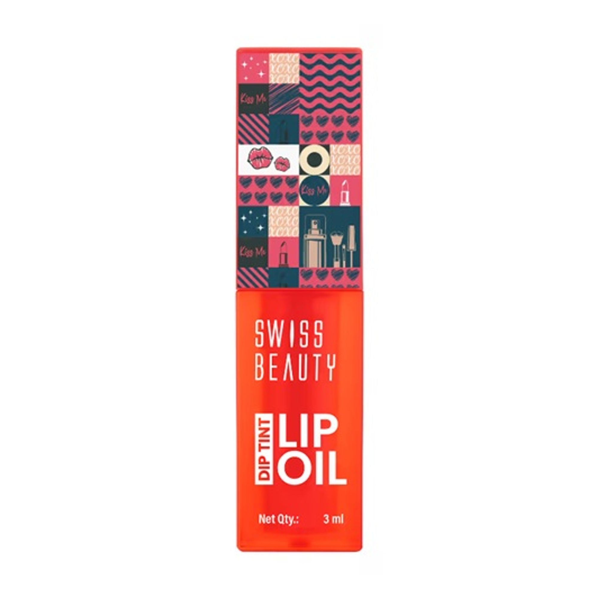 Swiss Beauty Dip Tint Color Changing Long Lasting With Vitamin-E PH Lip Oil - 1 Strawberry