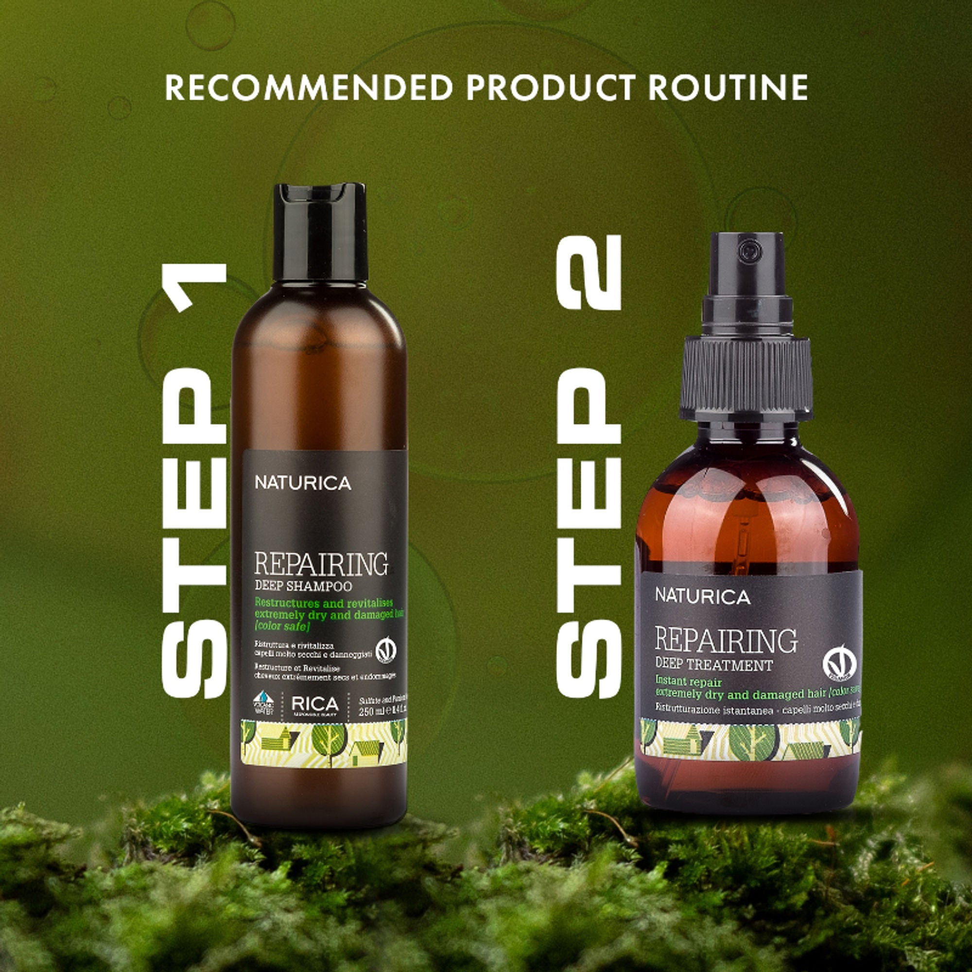 Naturica Repairing Deep Treatment for Damaged Hair, Detangle with Olive Oil & Vitamin E Formula