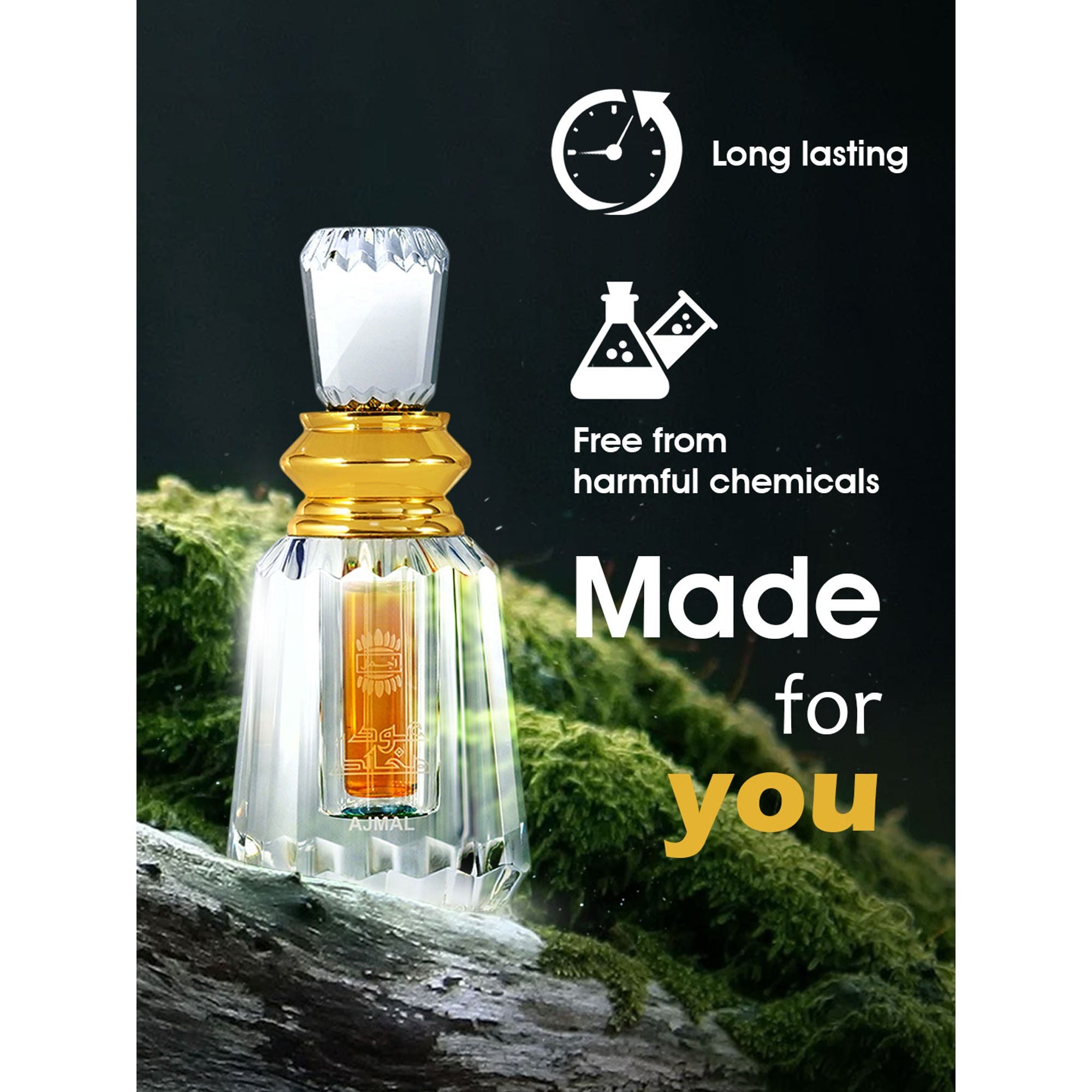Ajmal India Oudh Mukhallat Concentrated Perfume Free From Alcohol For Women And Men