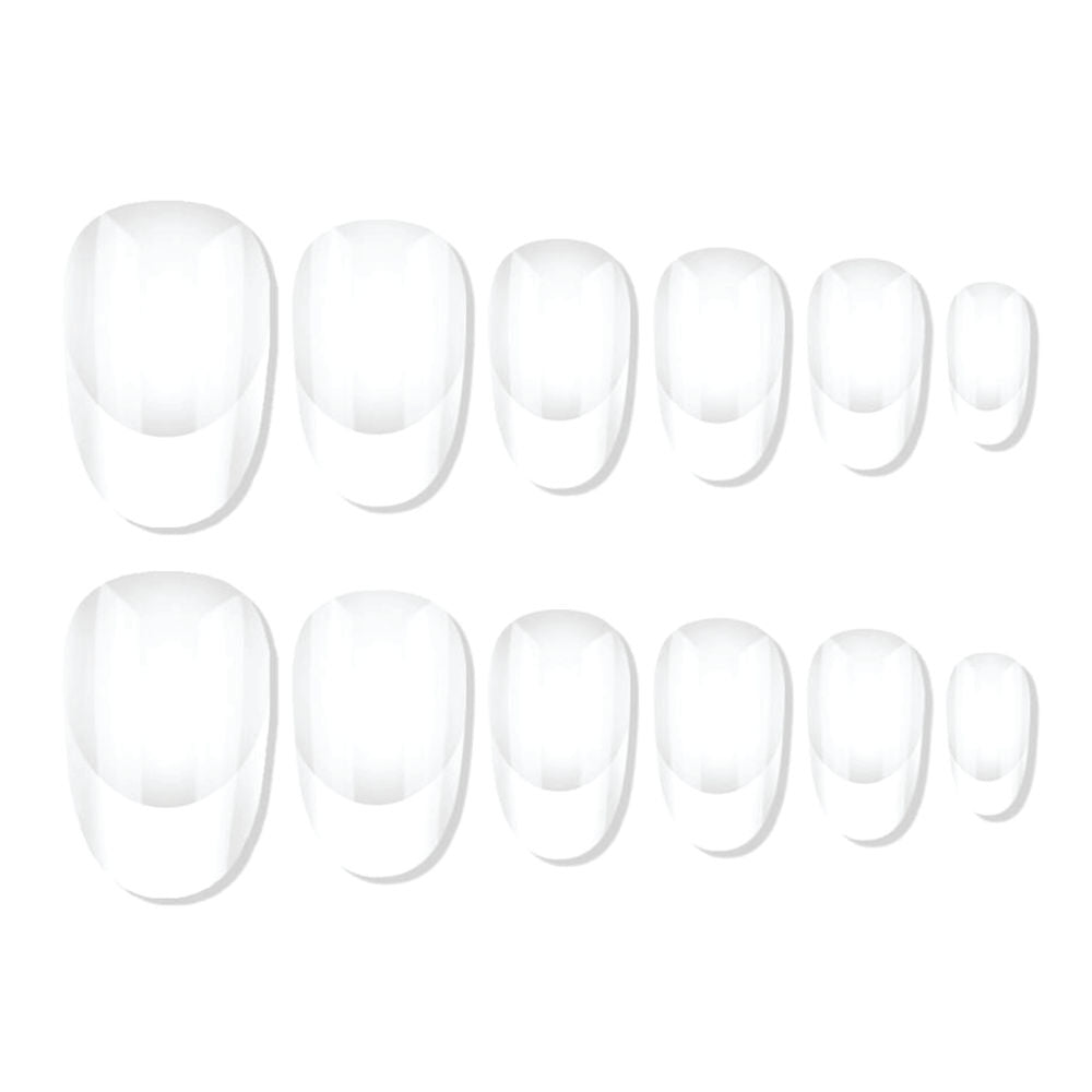 Shills Professional Reusable Press On Nails French Oval - SPN708